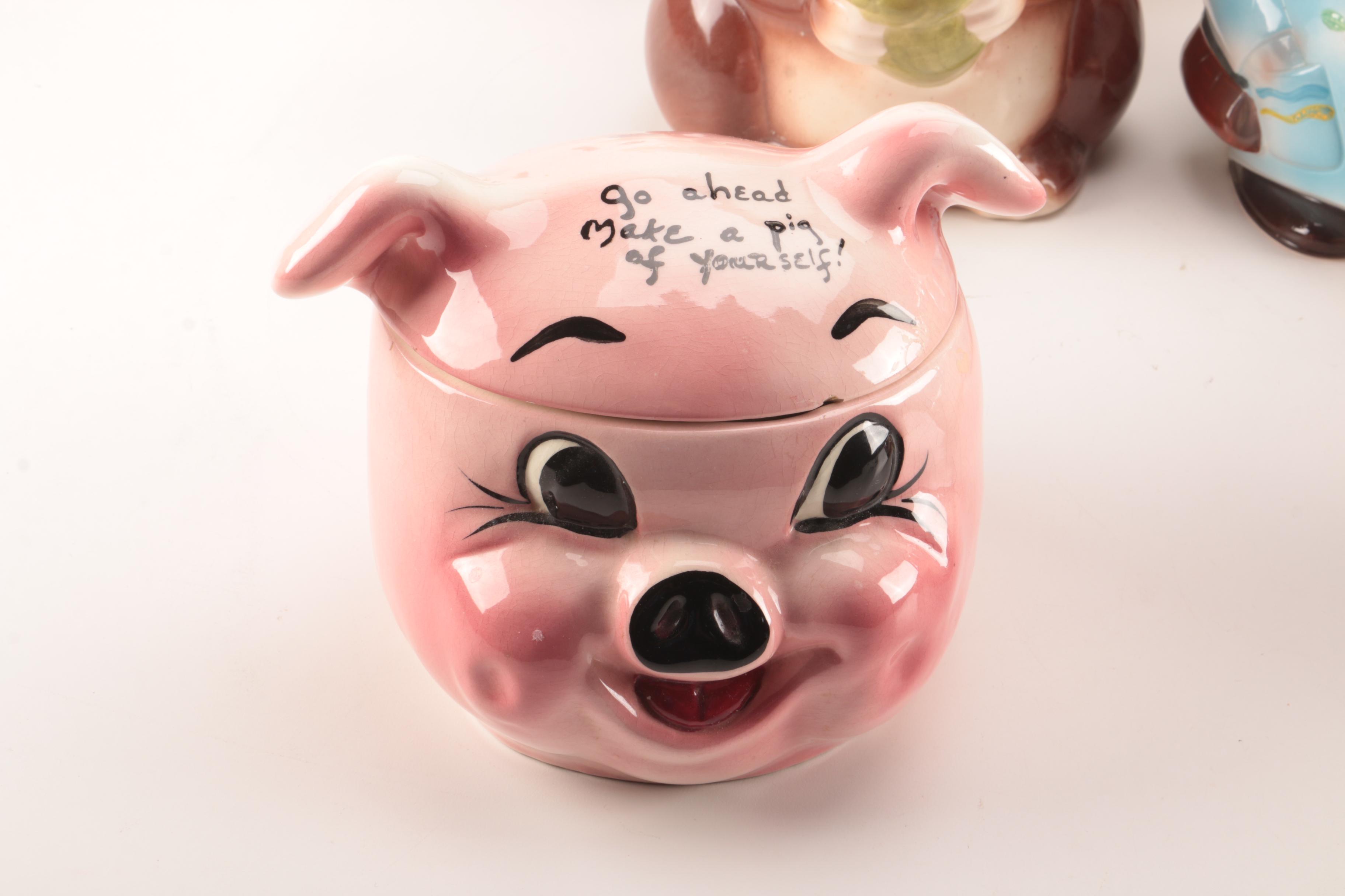 Vintage Ceramic Cookie Jars Featuring Shawnee and Metlox