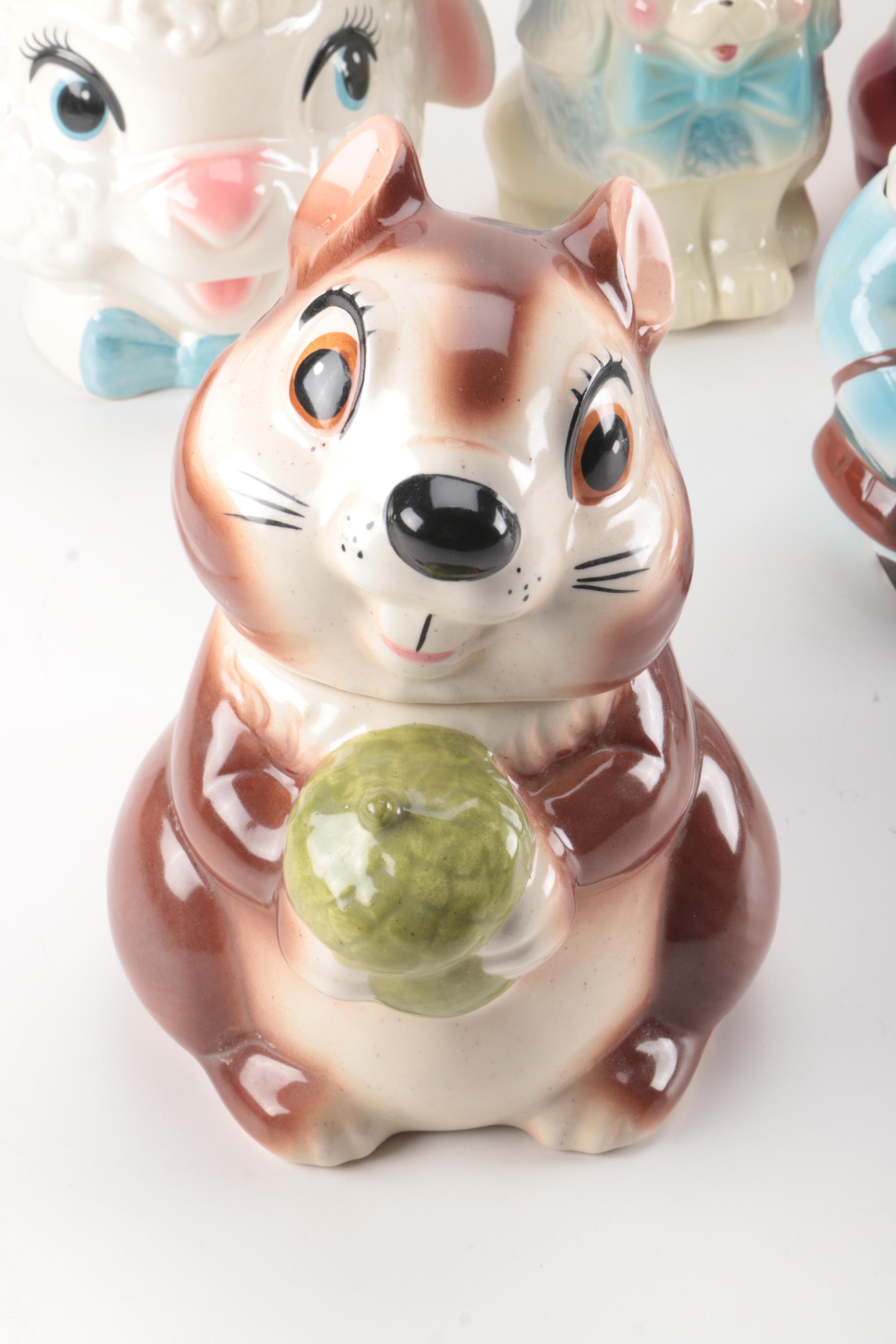 Vintage Ceramic Cookie Jars Featuring Shawnee and Metlox