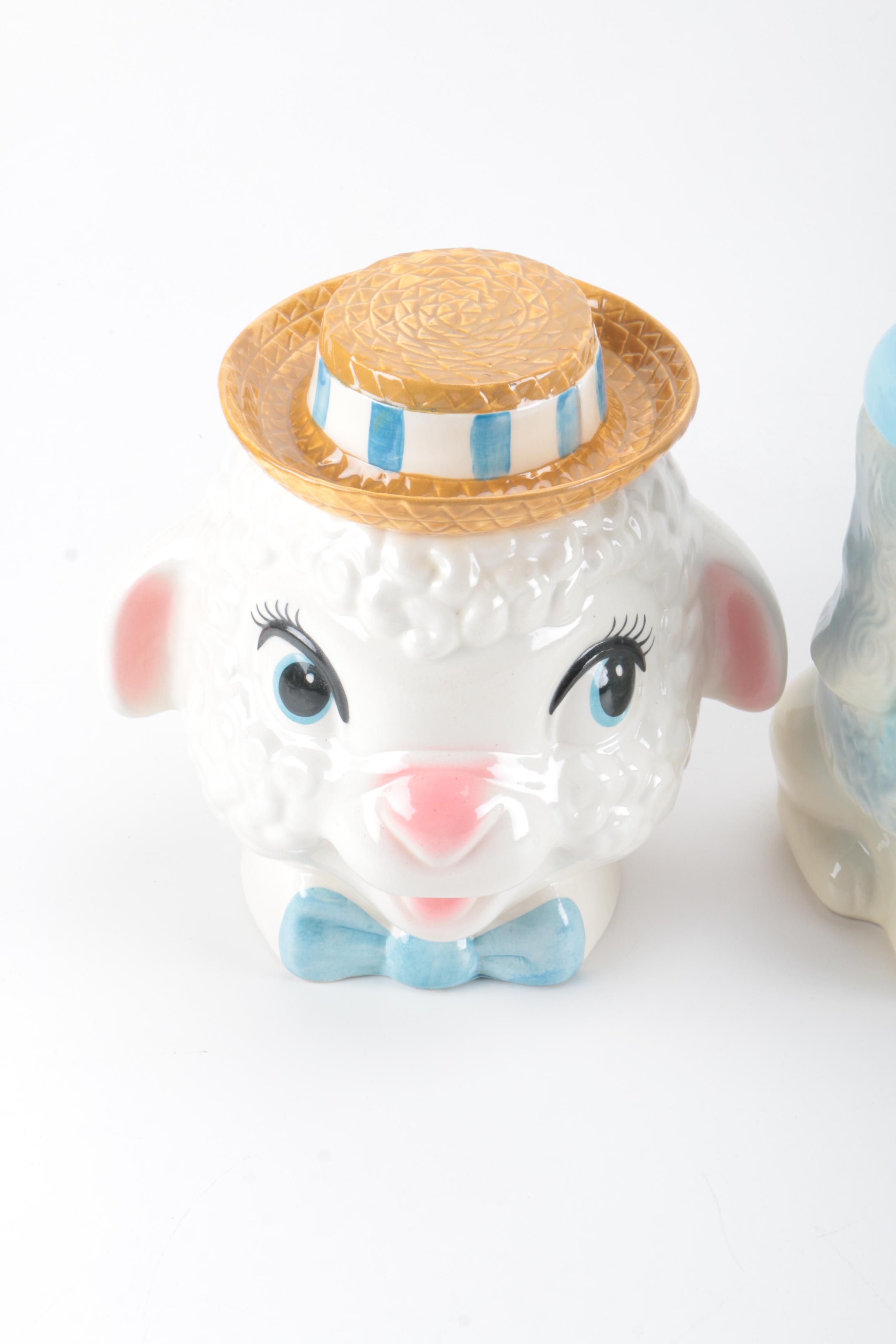 Vintage Ceramic Cookie Jars Featuring Shawnee and Metlox
