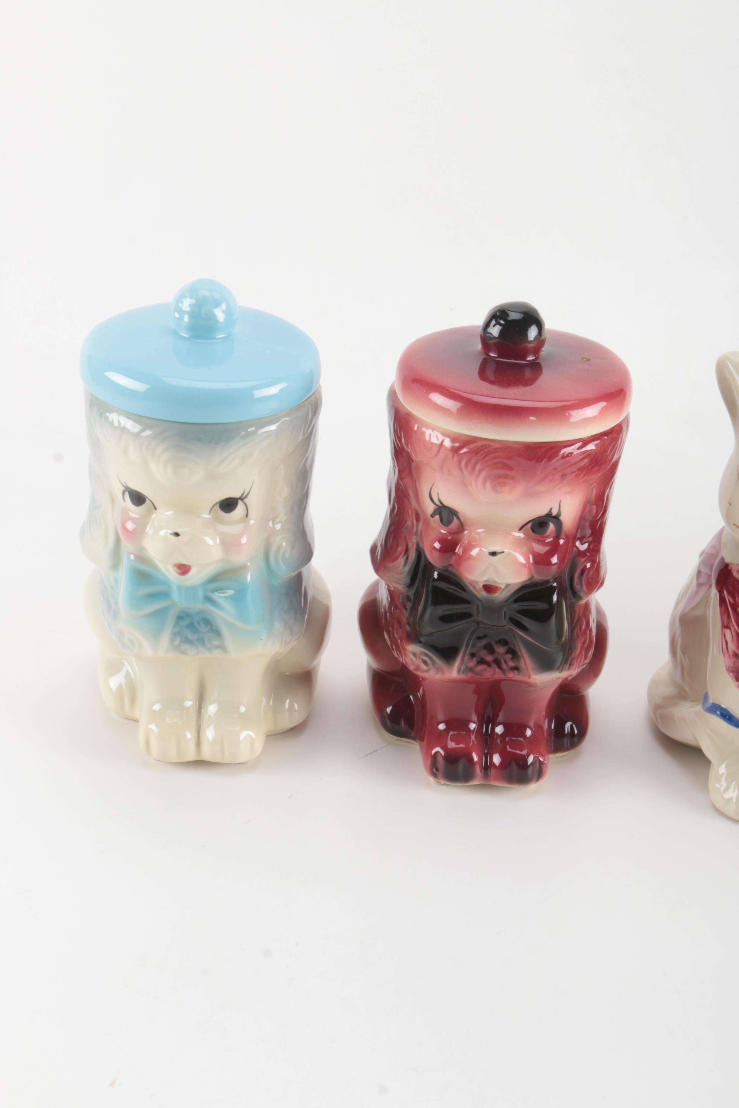 Vintage Ceramic Cookie Jars Featuring Shawnee and Metlox