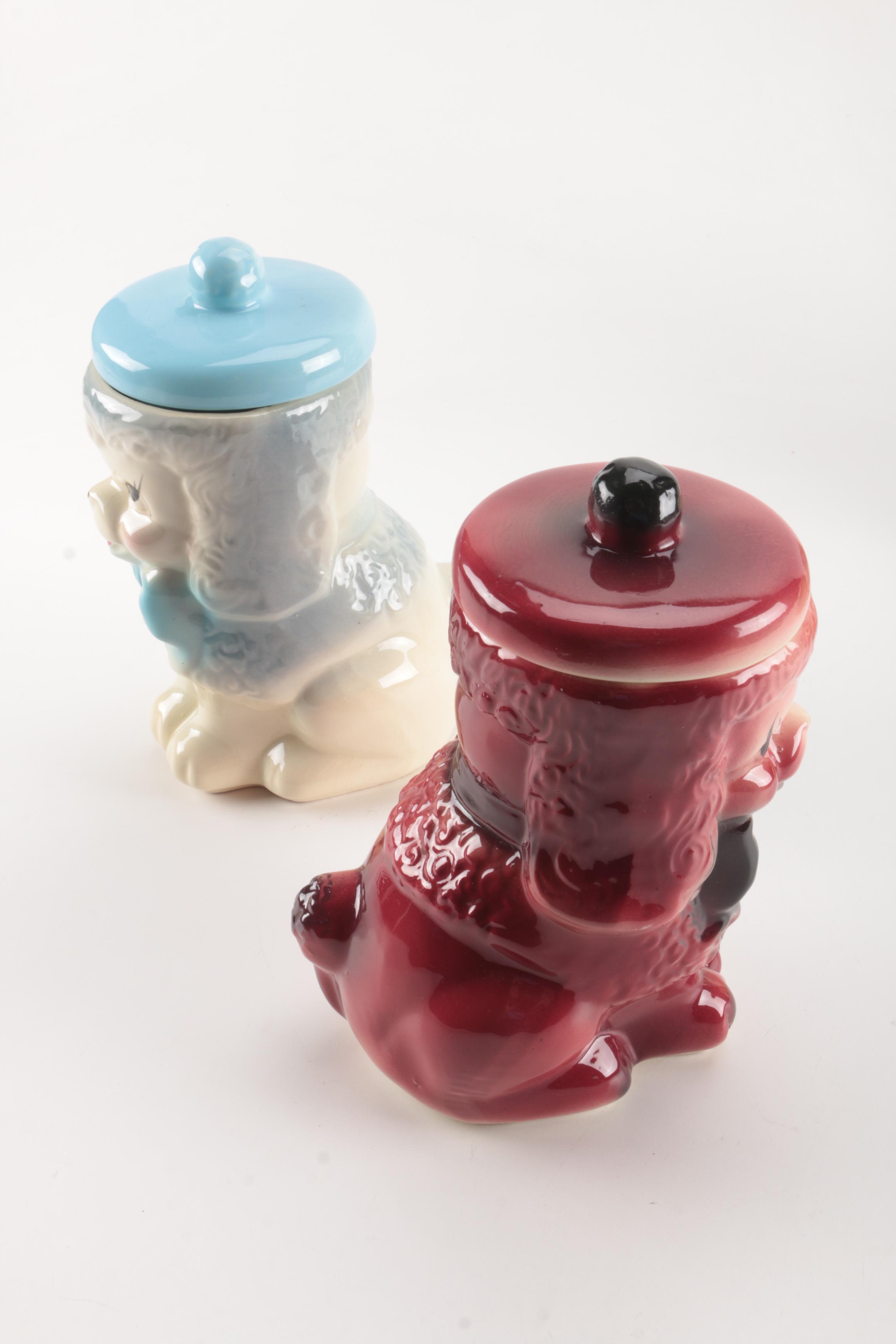 Vintage Ceramic Cookie Jars Featuring Shawnee and Metlox
