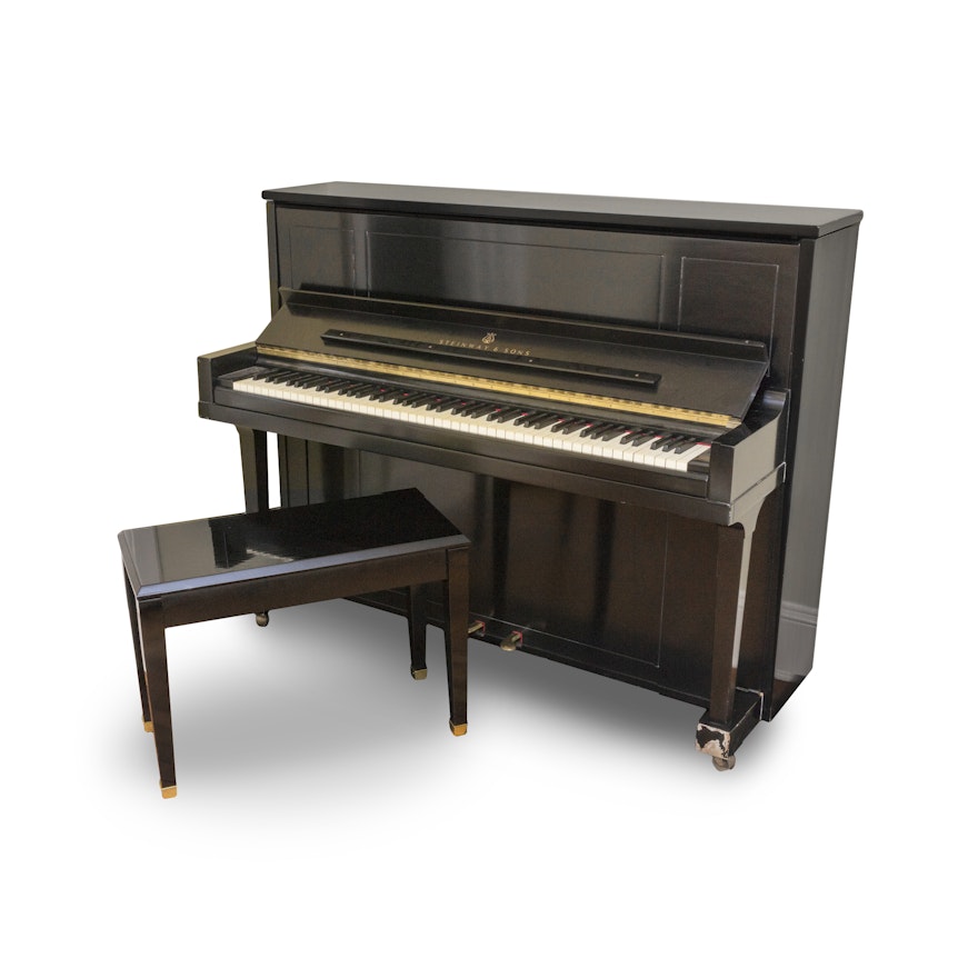 1954 Steinway & Sons Studio Piano and Matching Bench