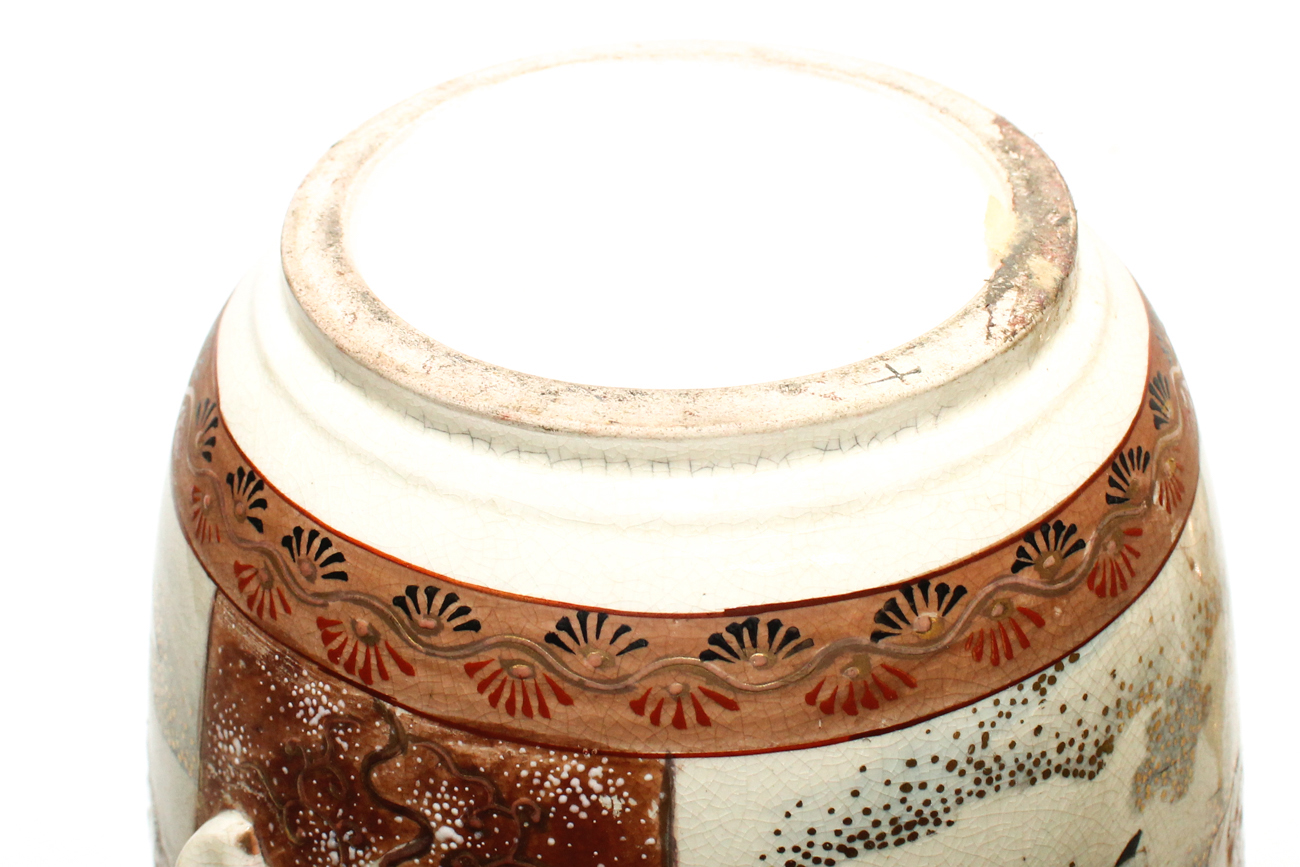 Pair of Antique Japanese Moriage Vases