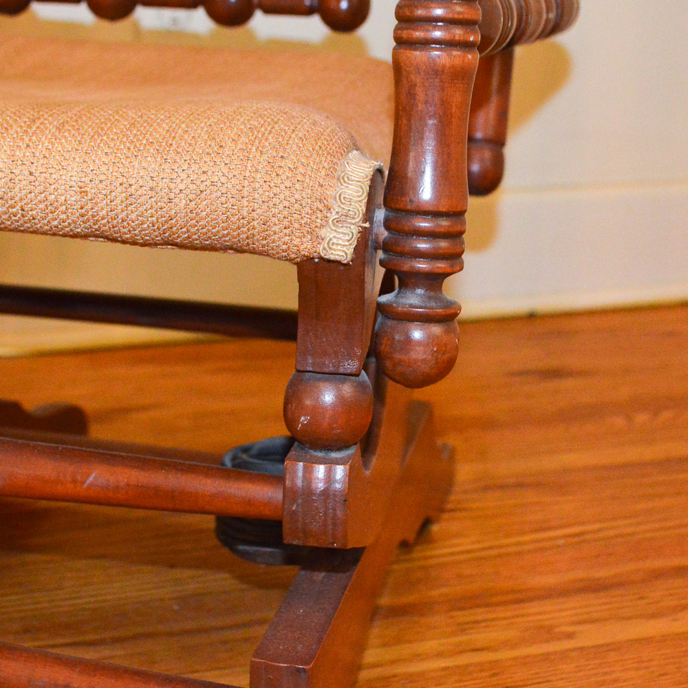 Antique Eastlake Style Platform Rocking Chair