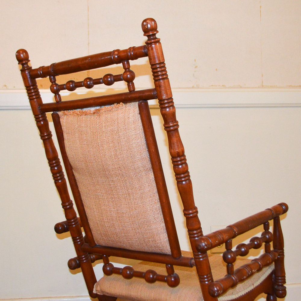 Antique Eastlake Style Platform Rocking Chair