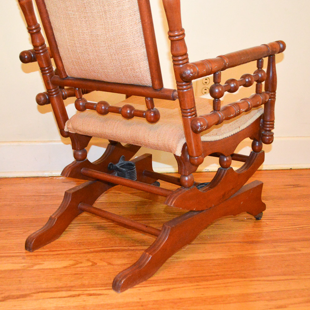 Antique Eastlake Style Platform Rocking Chair