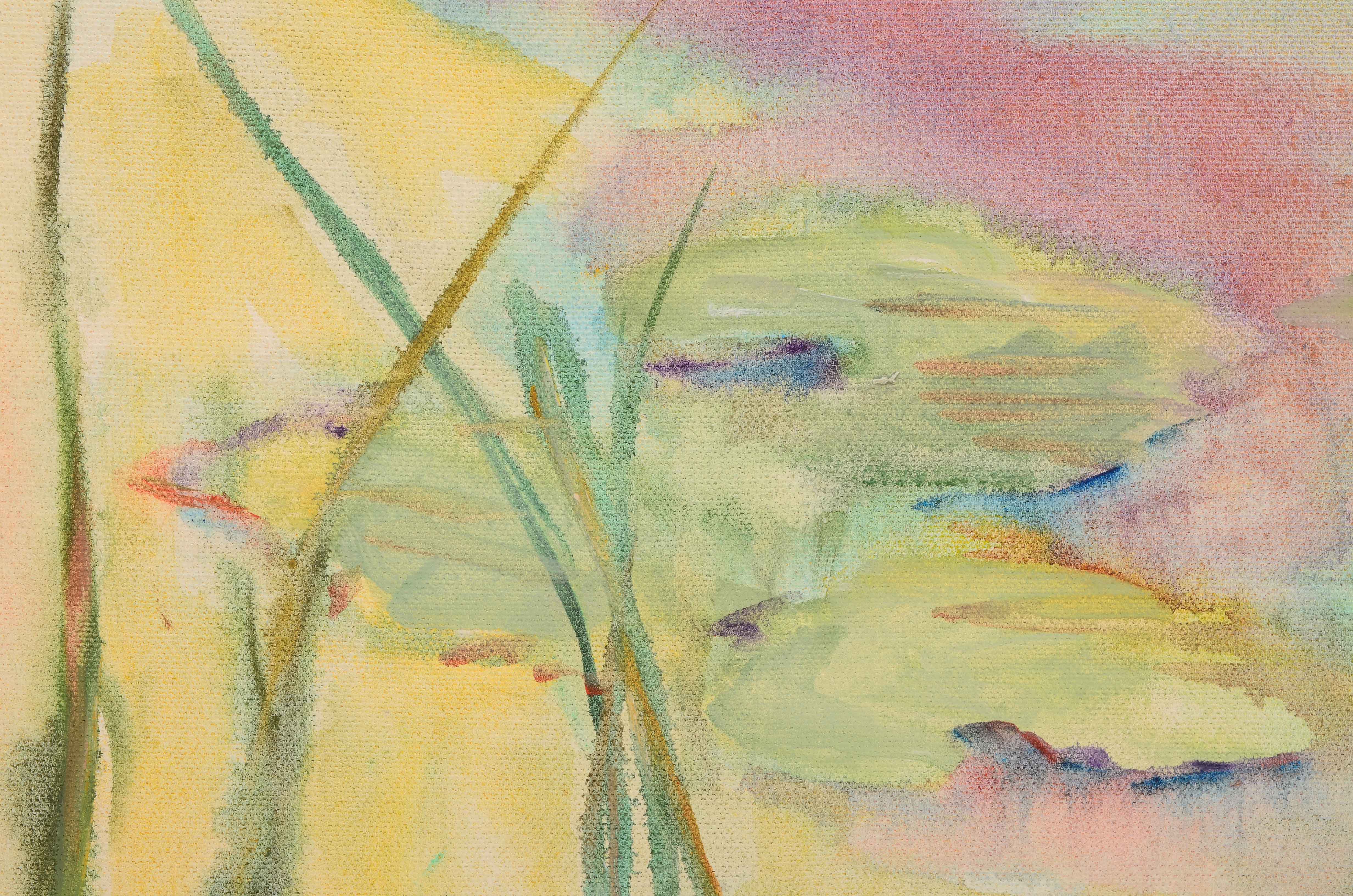 Penny Saunders Original Acrylic on Canvas of Water Lilies