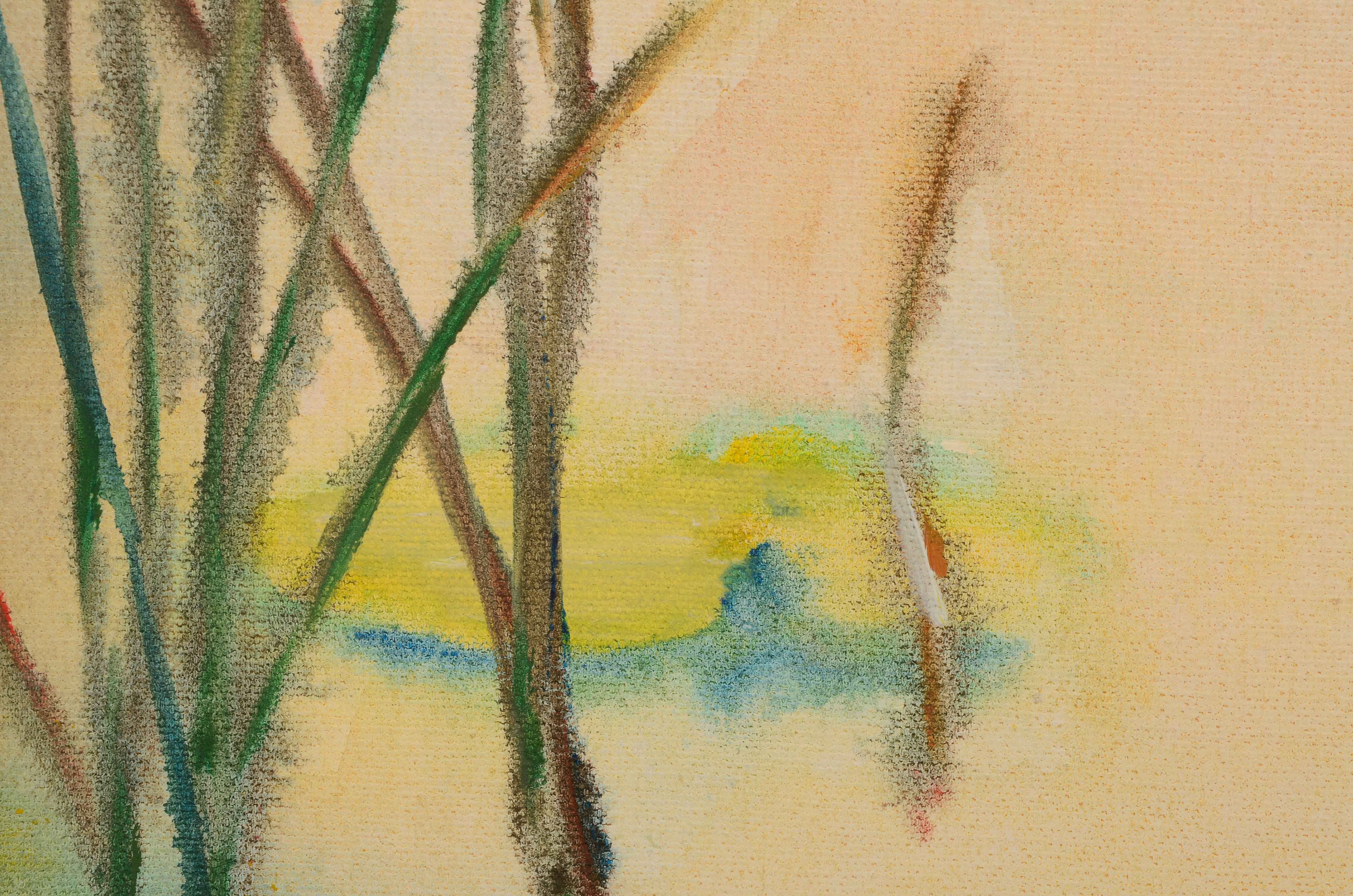 Penny Saunders Original Acrylic on Canvas of Water Lilies