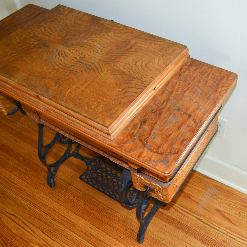 Antique Standard Sewing Machine and Table