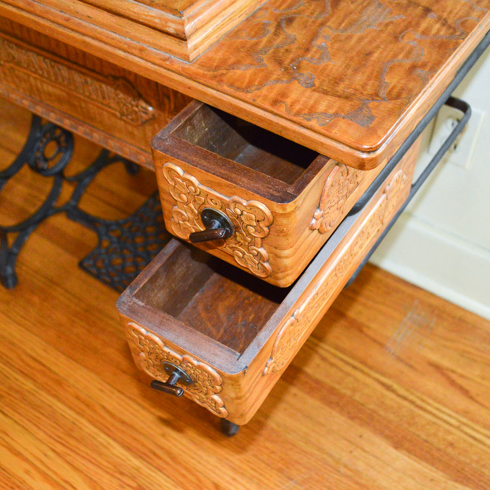 Antique Standard Sewing Machine and Table