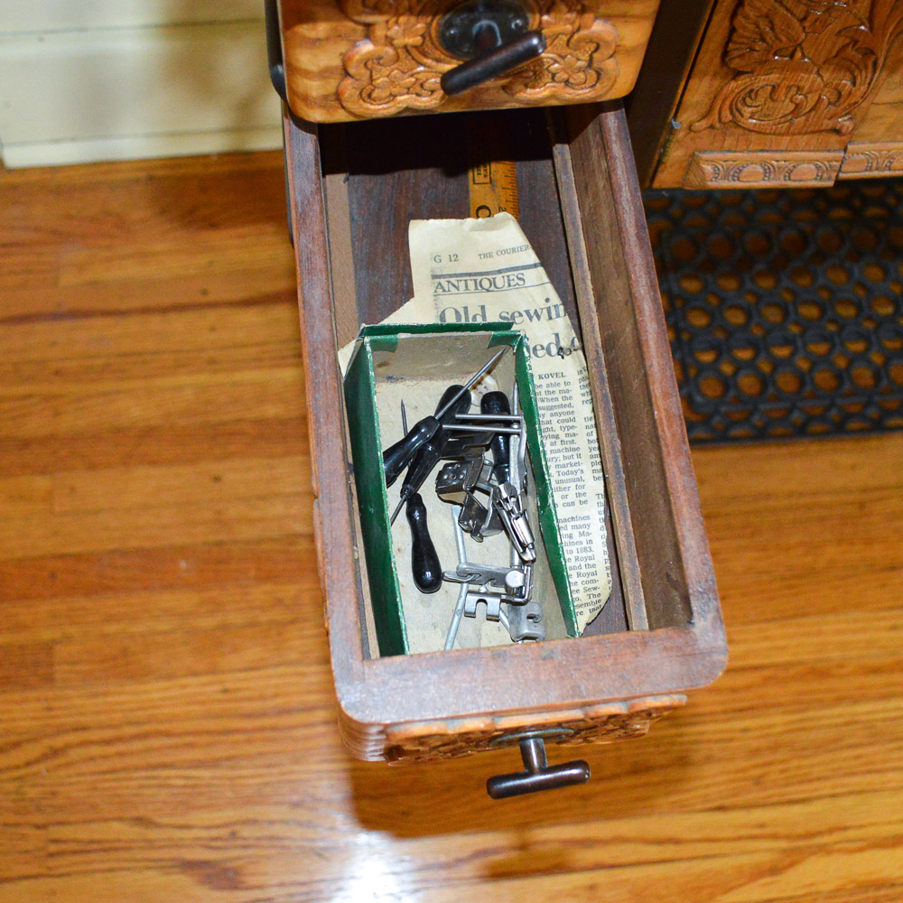 Antique Standard Sewing Machine and Table