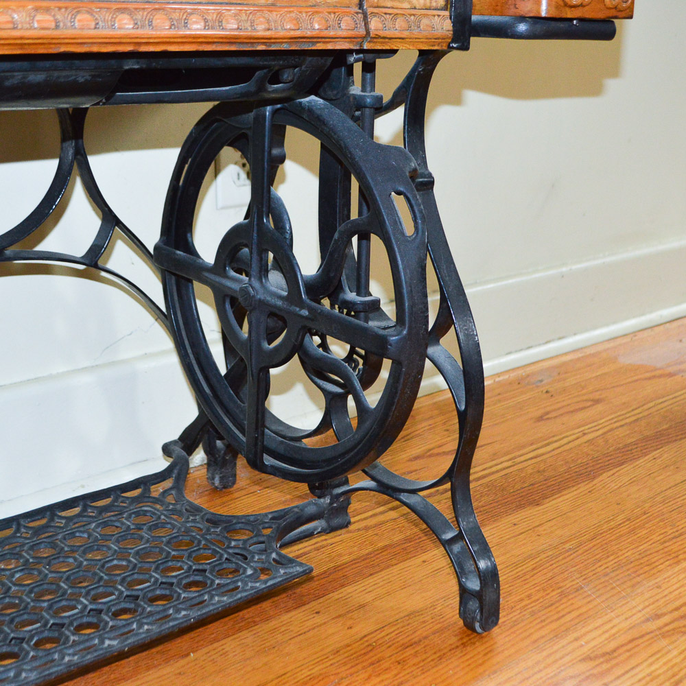 Antique Standard Sewing Machine and Table