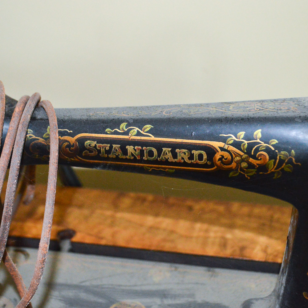 Antique Standard Sewing Machine and Table