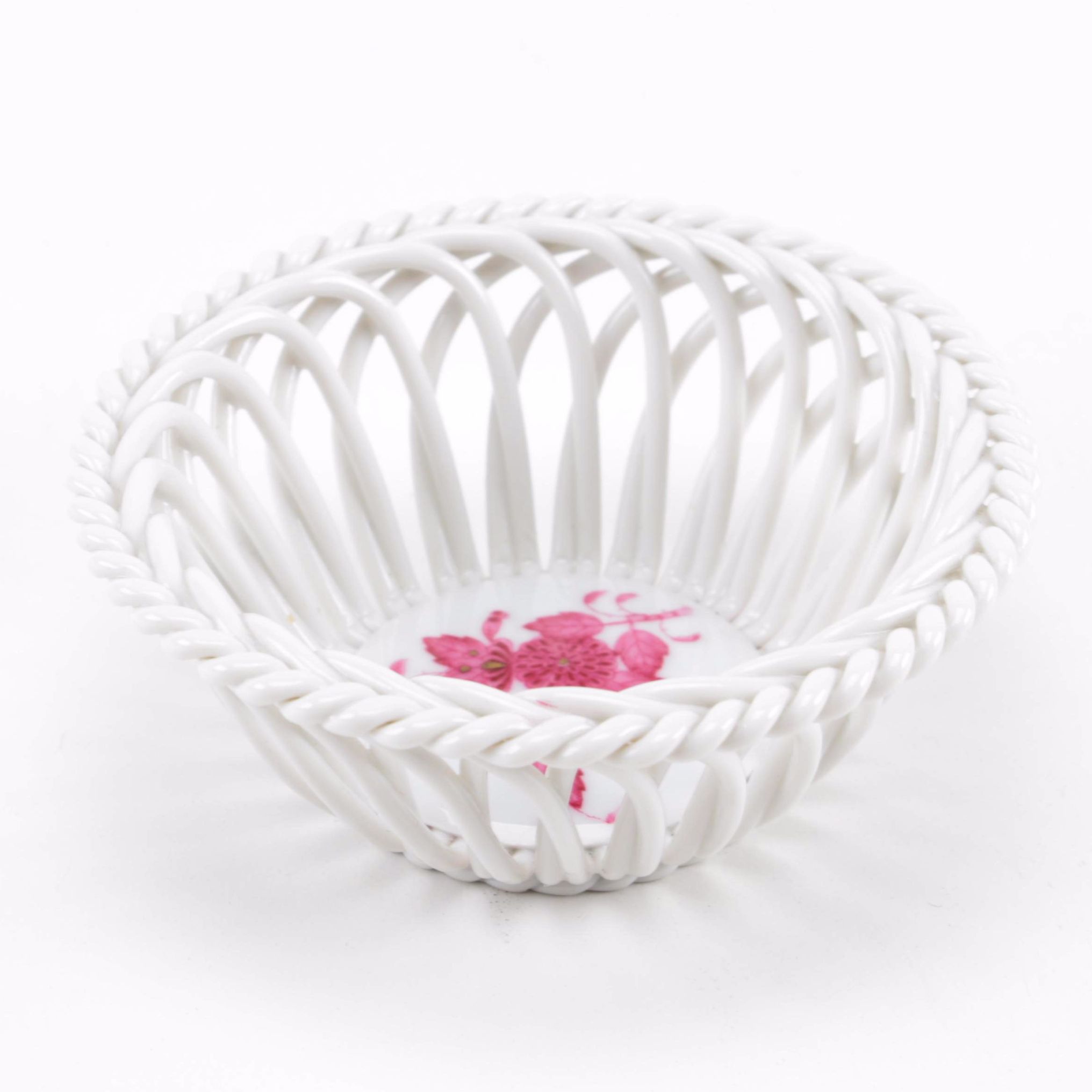 Herend "Apponyi" Pink Round Basket