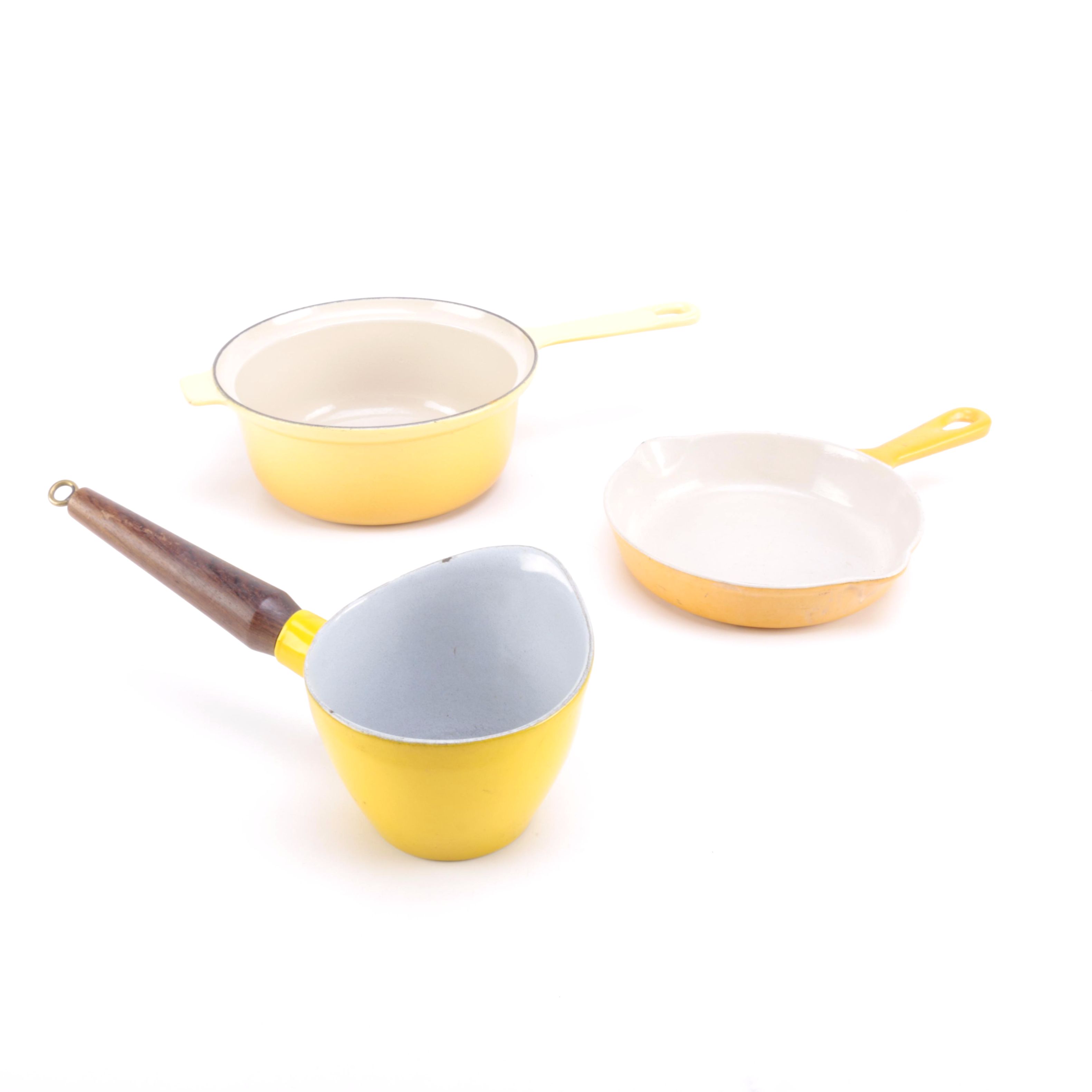 Assorted Enameled Cast Iron Cookware featuring Le Creuset