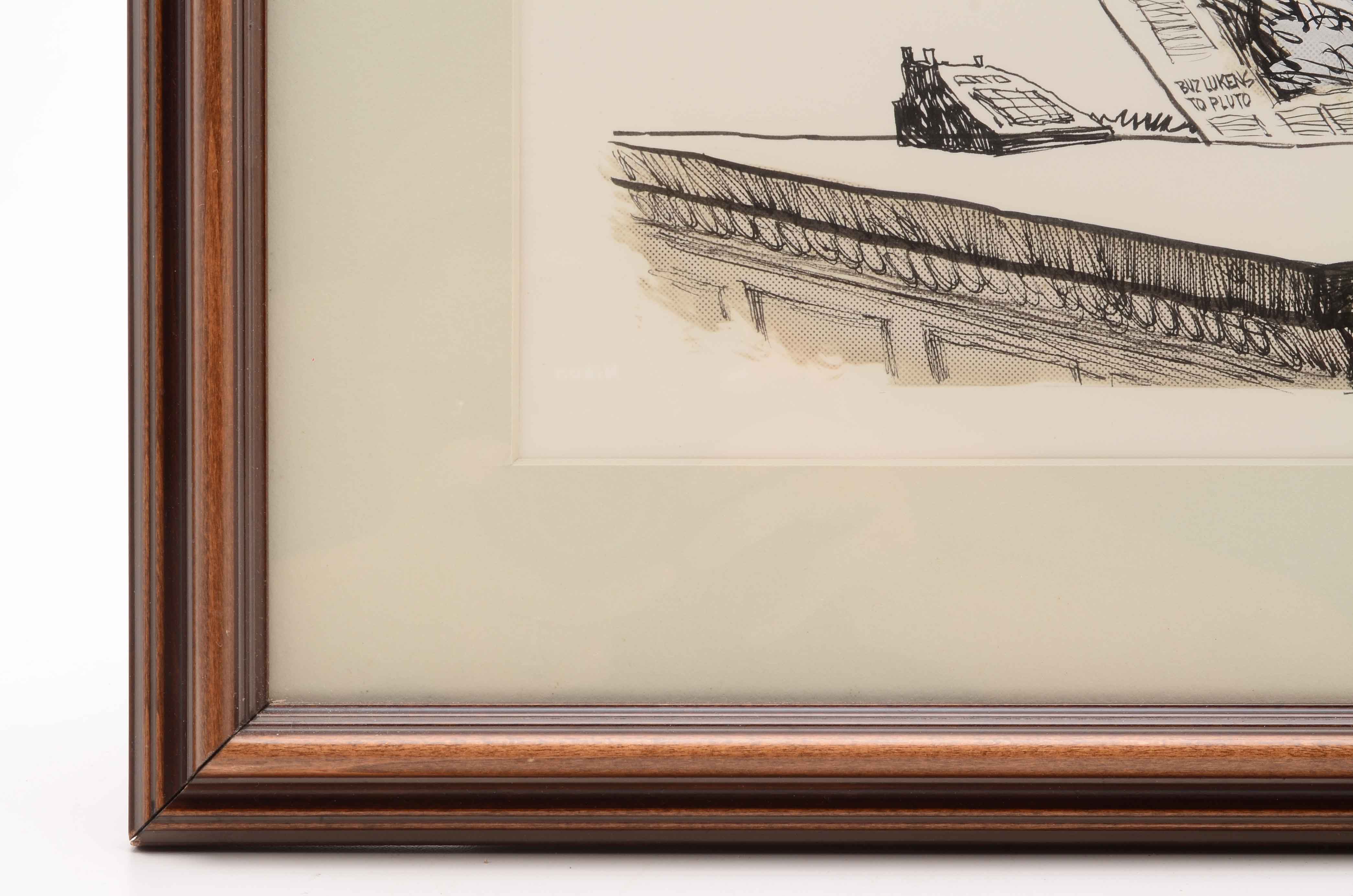 Jim Borgman Original 1989 Ink Cartoon Illustration for Cincinnati