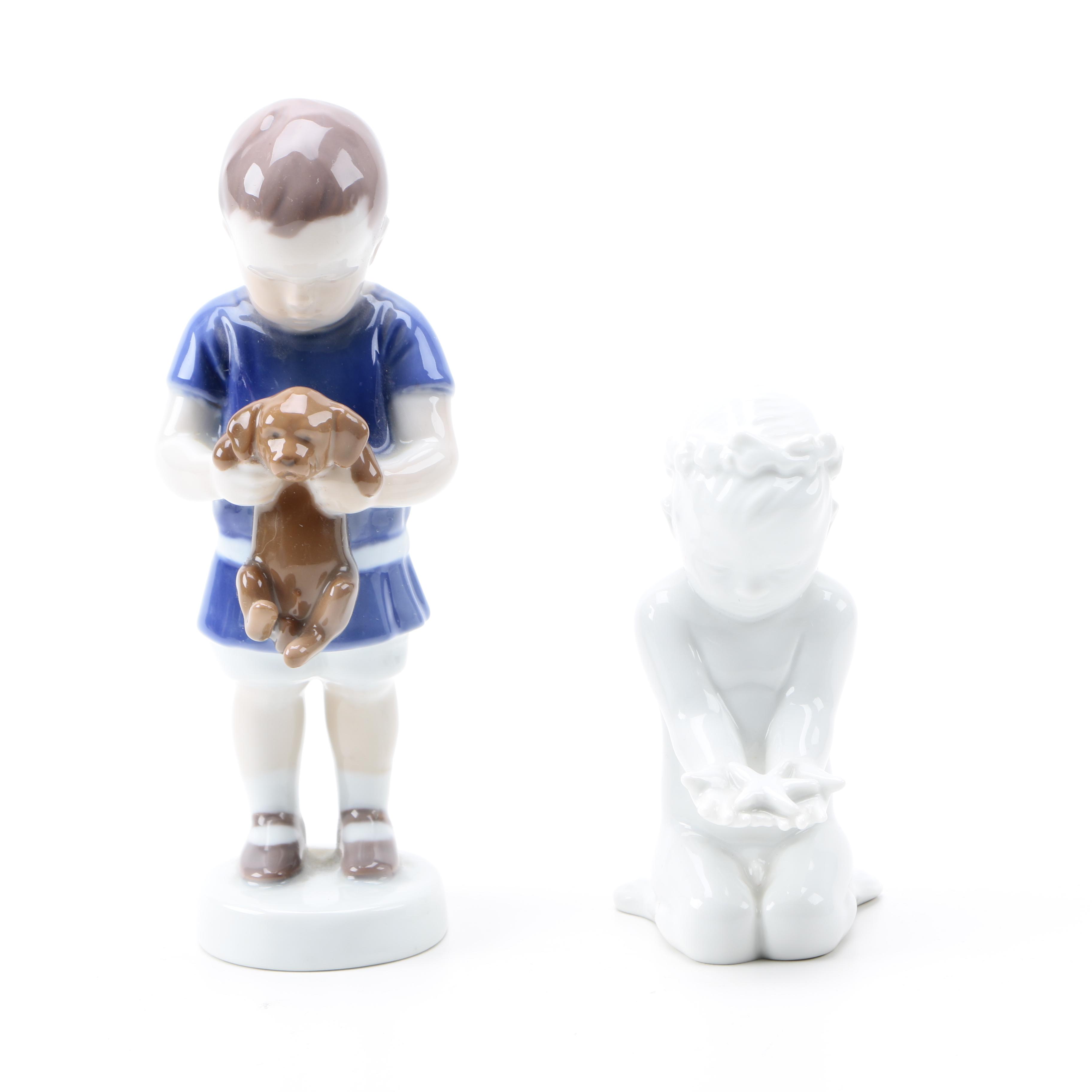 Pair of Bing and Grondahl Denmark Porcelain Figurines