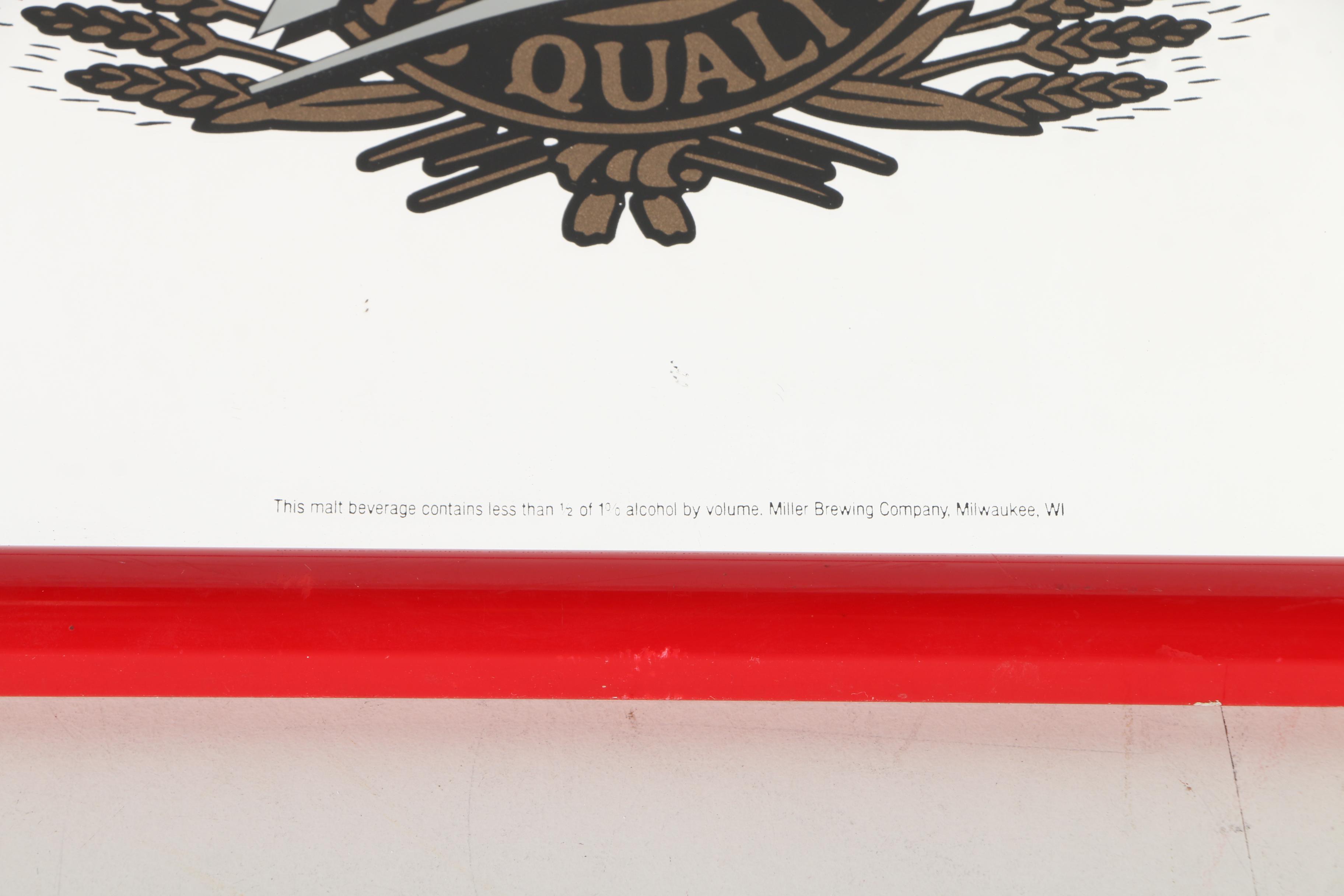 Budweiser Presents "Great Kings of Africa" and Miller "Sharp's" Wall Mirrors