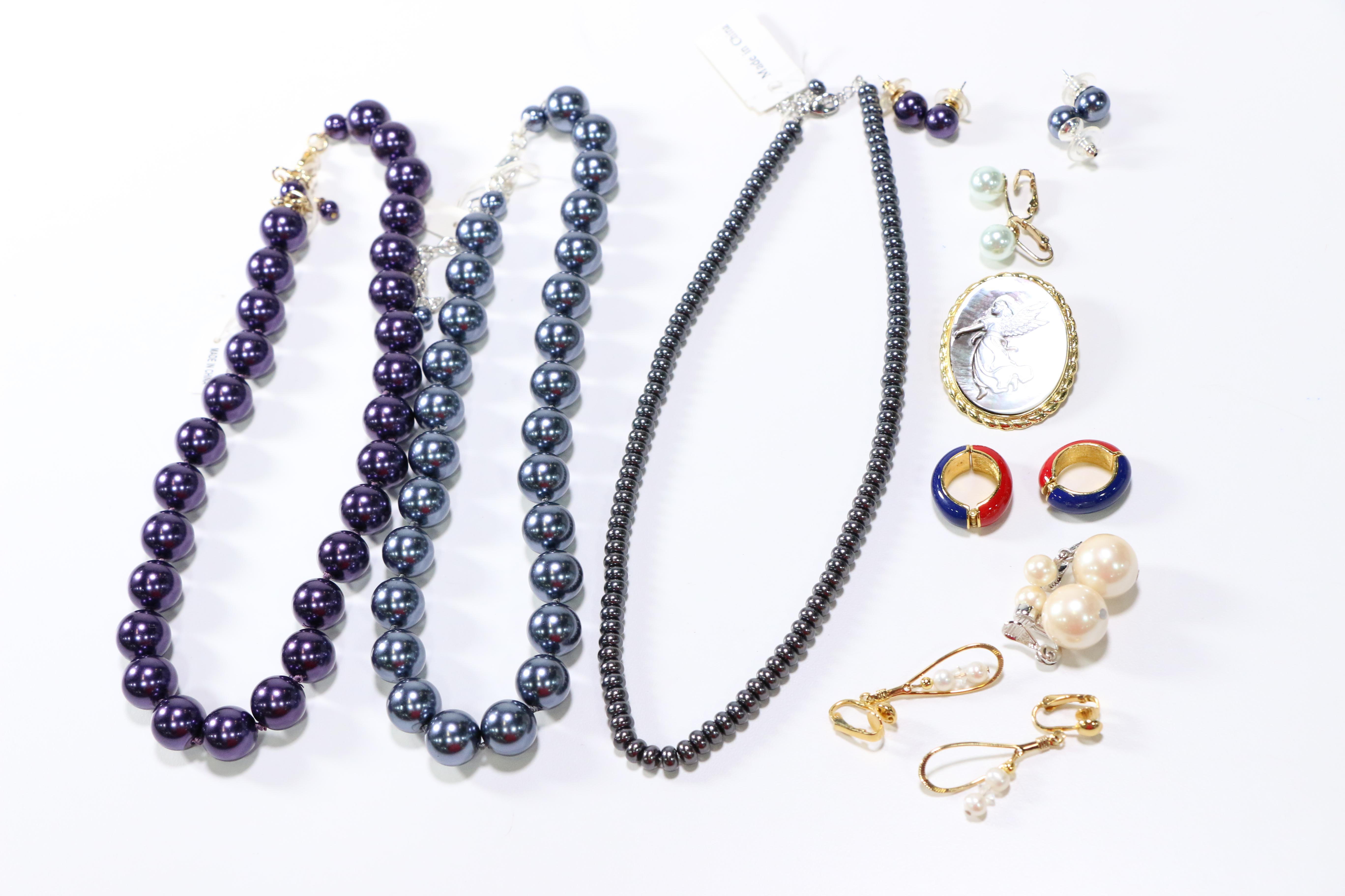 Generous Assortment of Faux and Cultured Pearls Including Honora