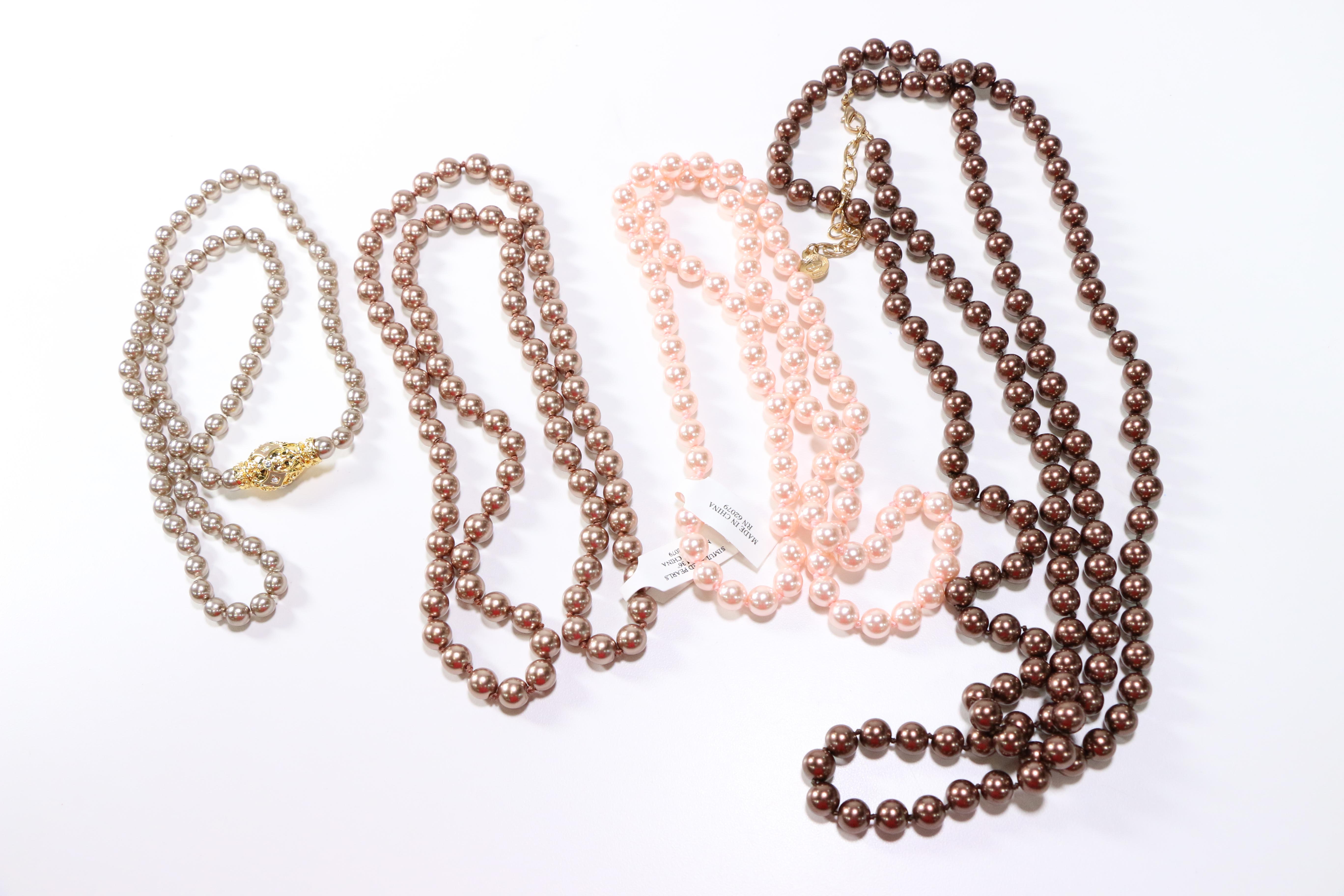 Generous Assortment of Faux and Cultured Pearls Including Honora