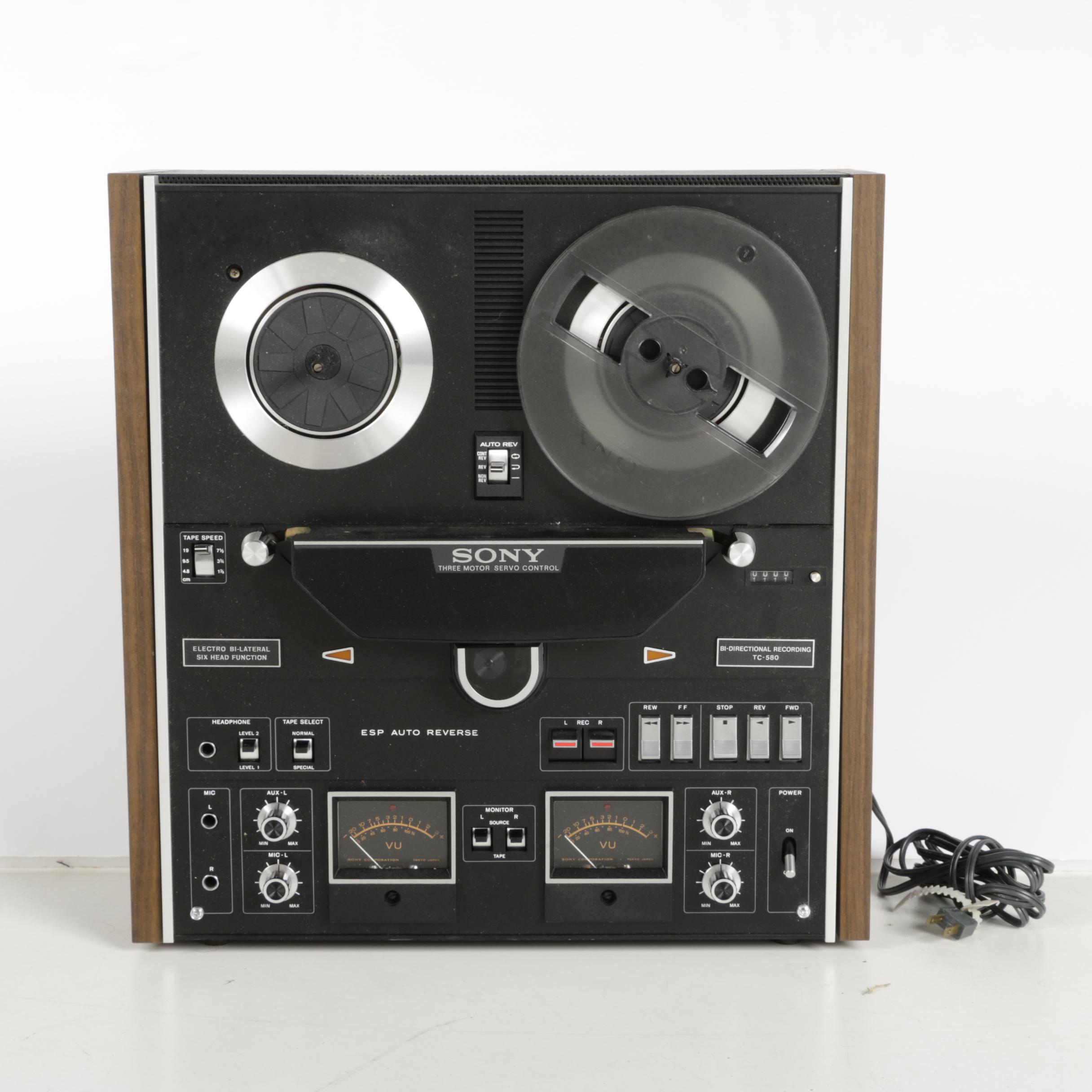 Vintage Sony TC-580 Deluxe Reel-to-Reel Tape Recorder