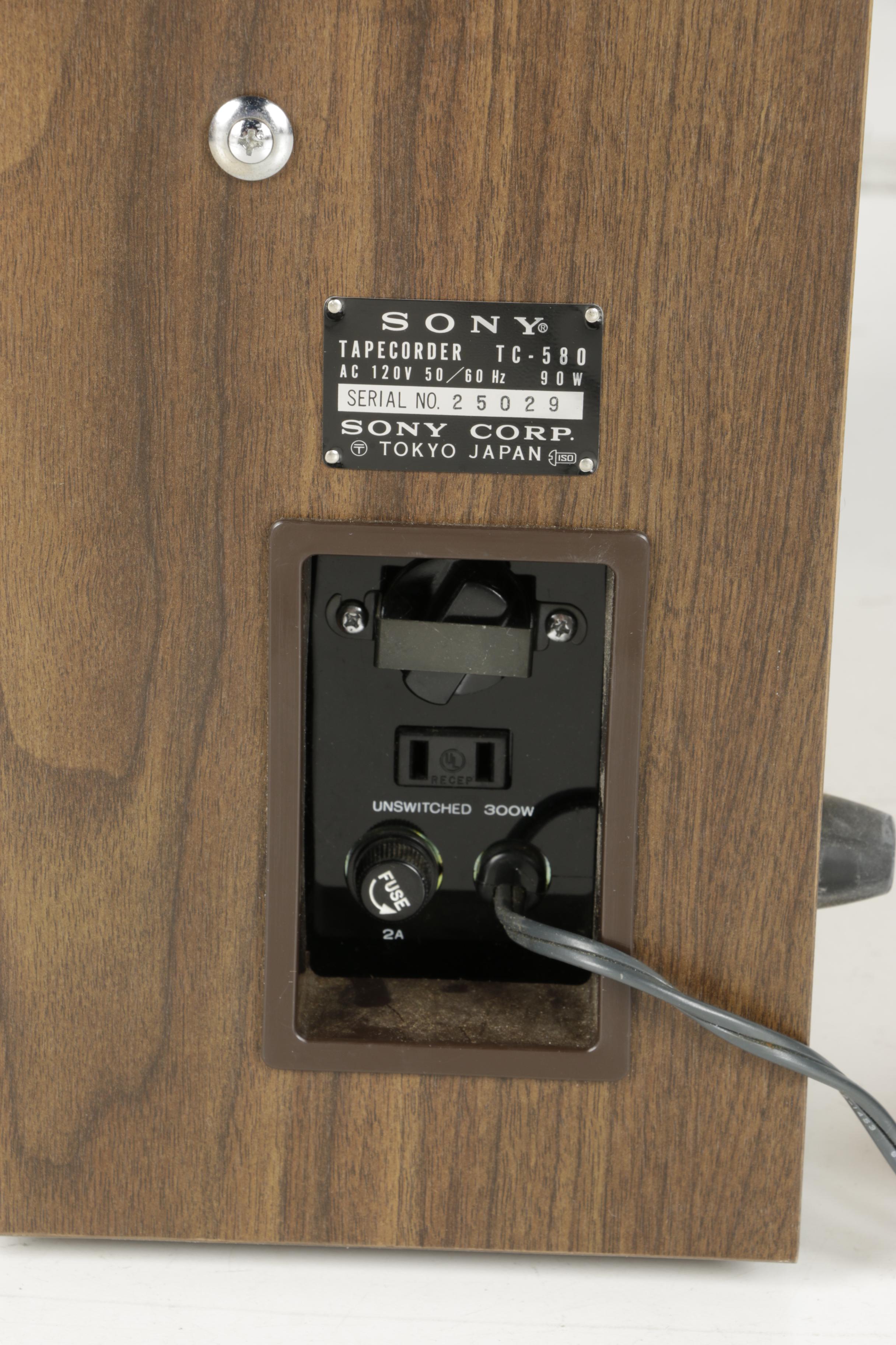 Vintage Sony TC-580 Deluxe Reel-to-Reel Tape Recorder