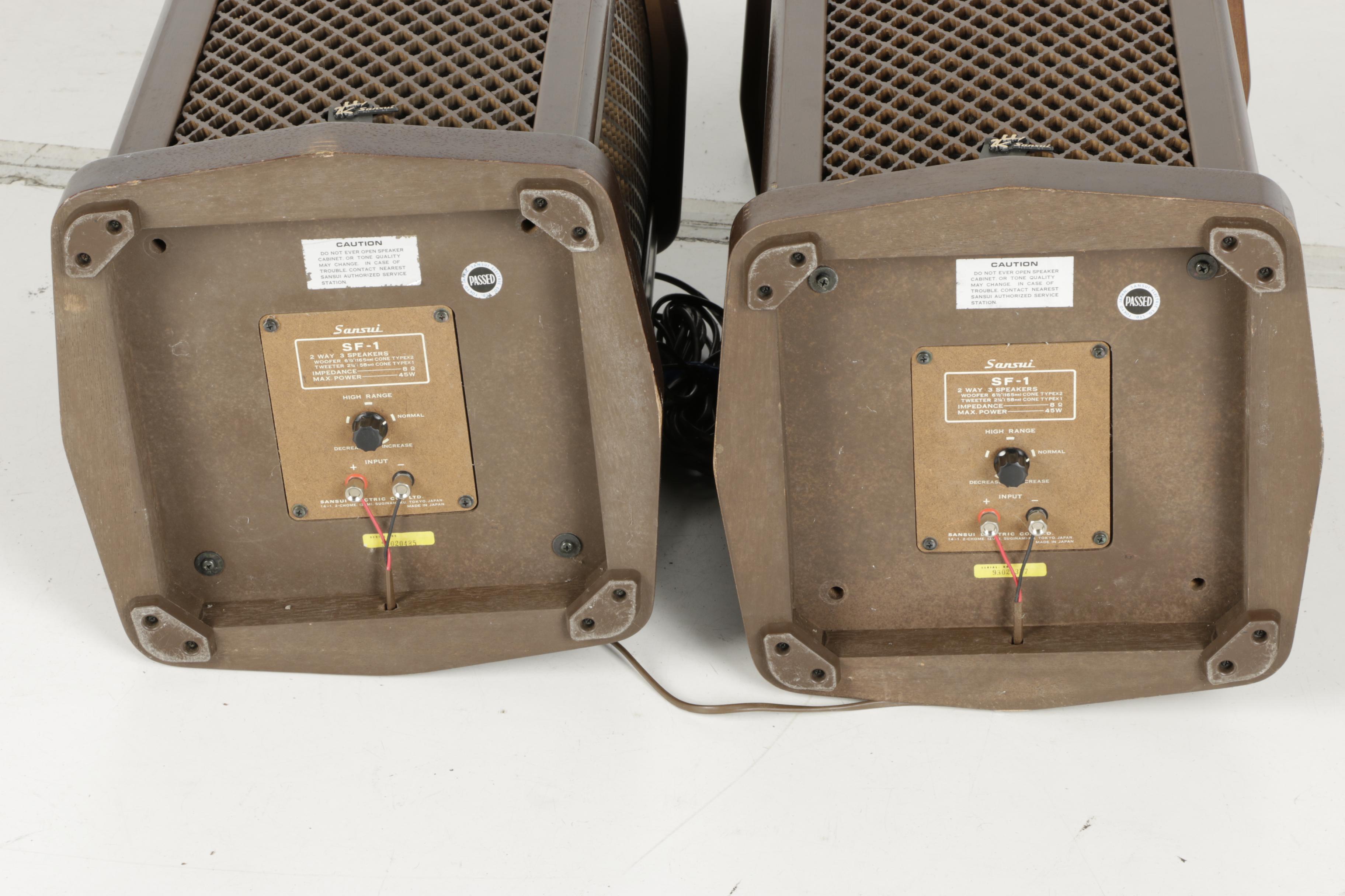 Pair of Sansui SF-1 Wood Speakers