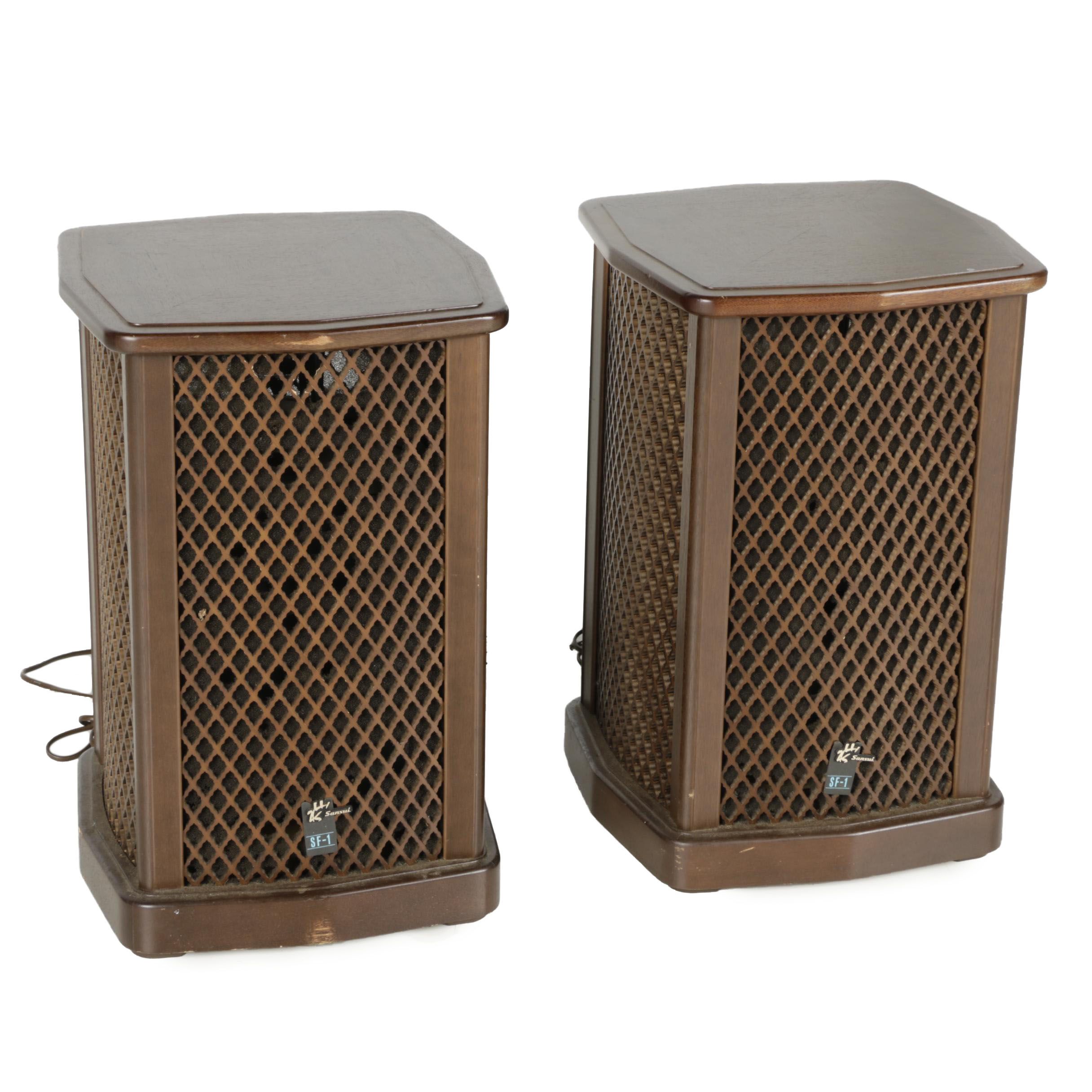 Pair of Sansui SF-1 Wood Speakers