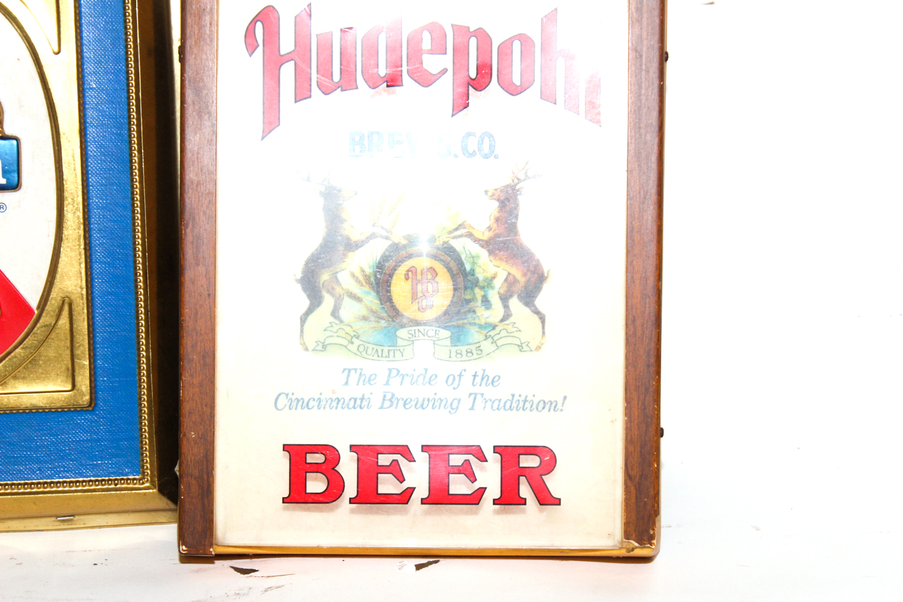 Pair of Vintage Beer Advertising Signs