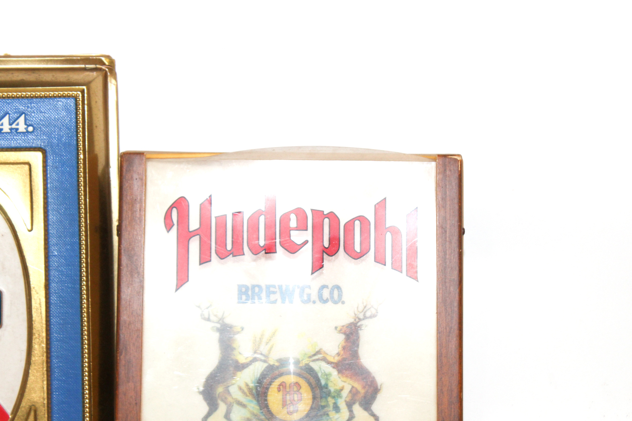 Pair of Vintage Beer Advertising Signs