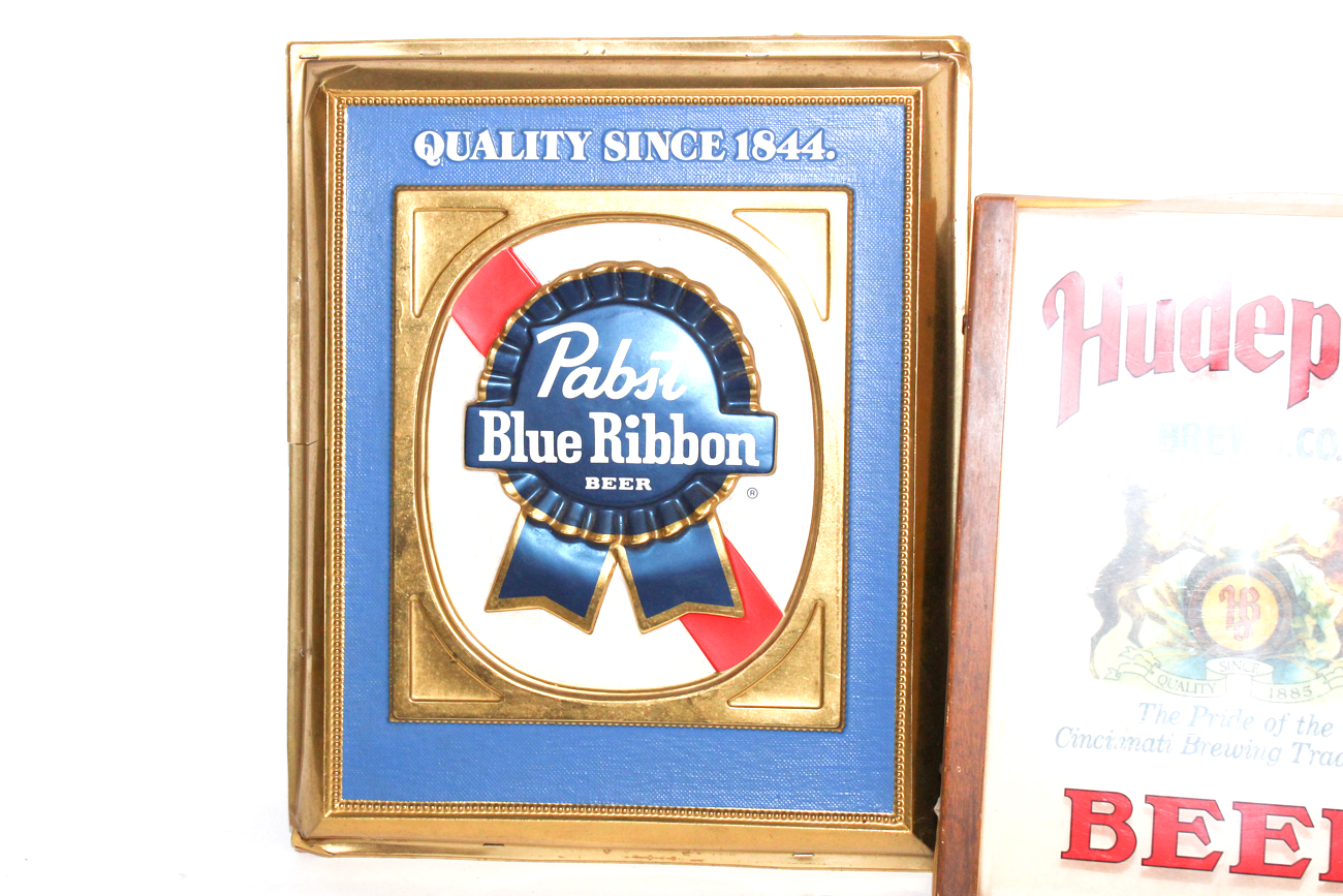 Pair of Vintage Beer Advertising Signs