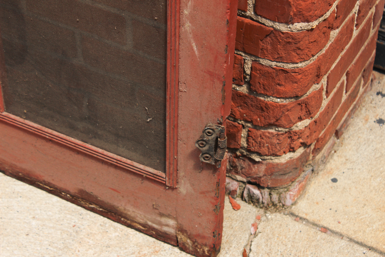 Vintage Red Screen Door