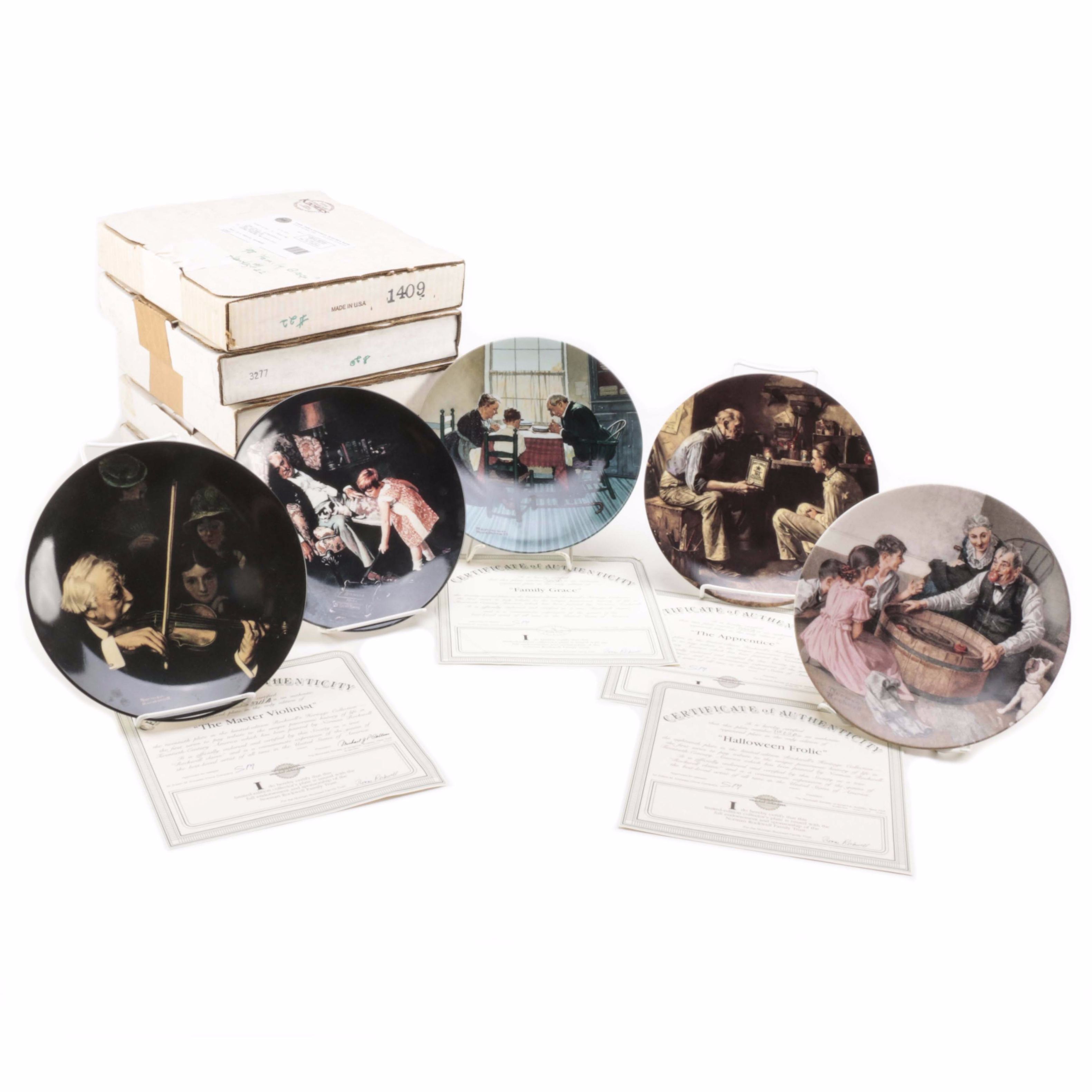 1990s Knowles "Norman Rockwell Heritage Collection" Collector Plates