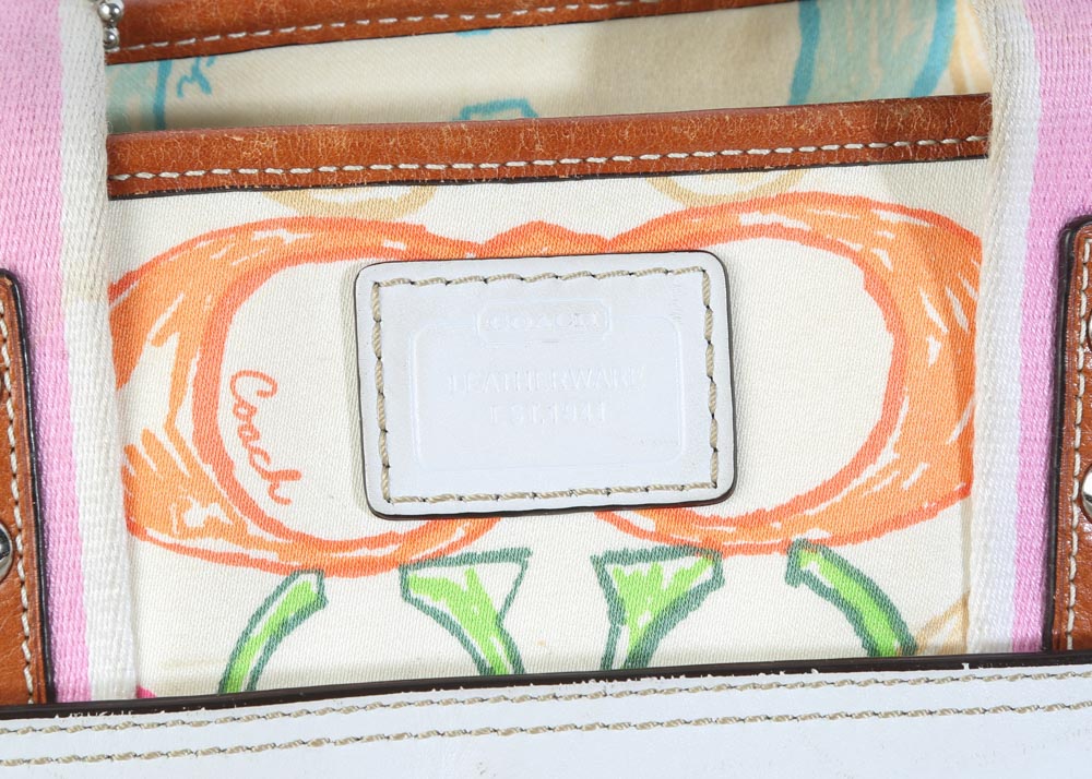 Coach Signature Scribble Hampton Tote and Wallet