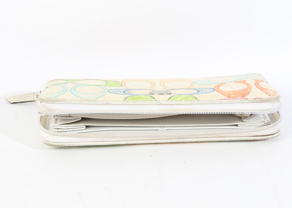 Coach Signature Scribble Hampton Tote and Wallet