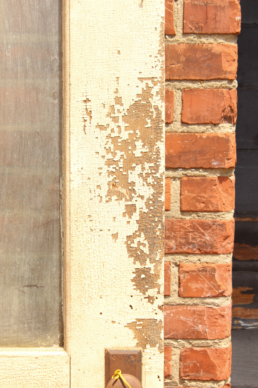 Antique Door With Glass Panes