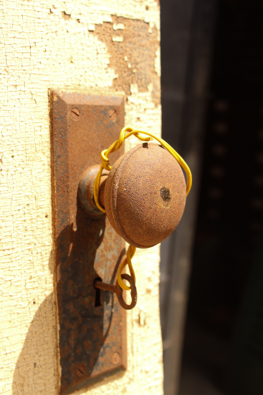 Antique Door With Glass Panes