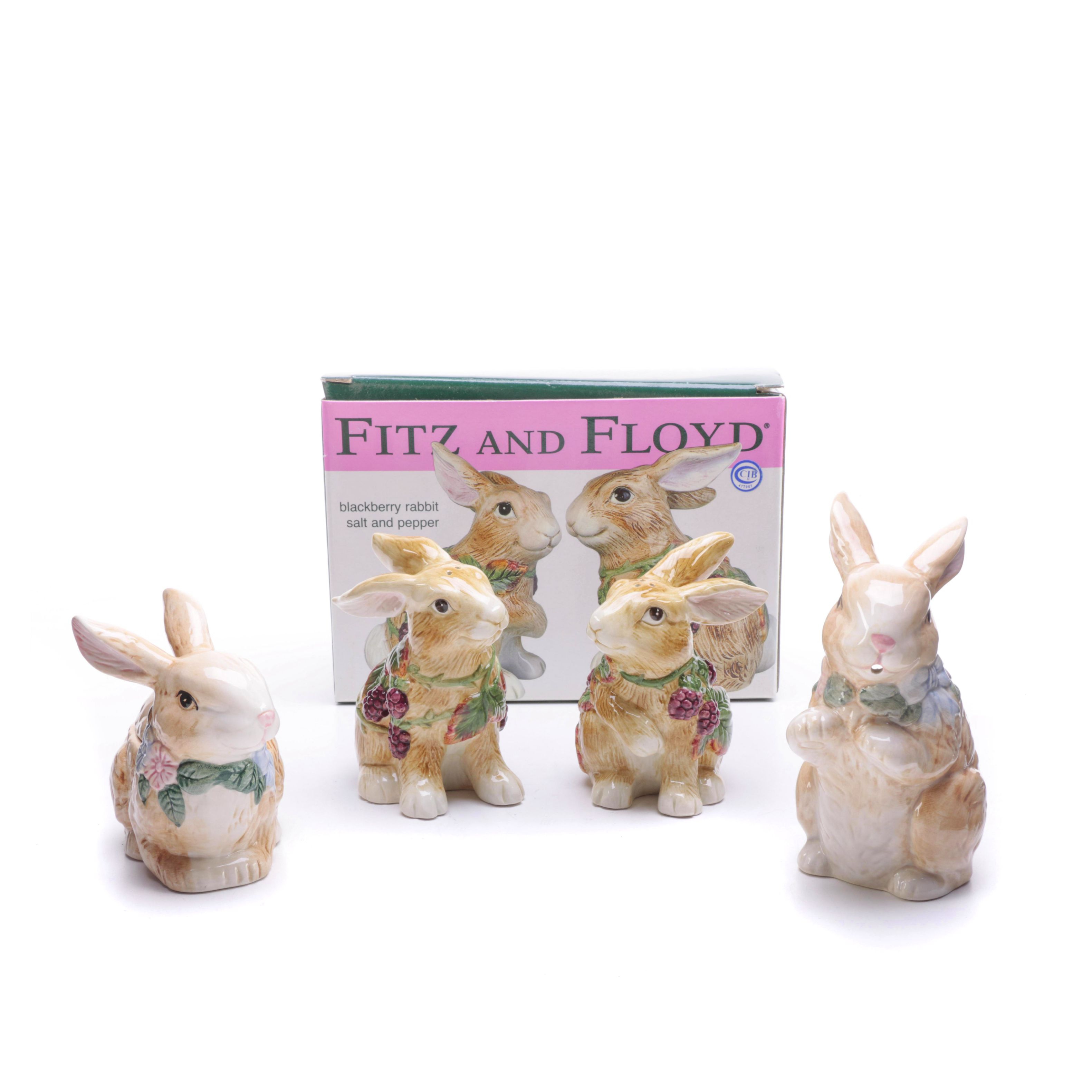 Rabbit-Themed Tableware Including Fitz and Floyd