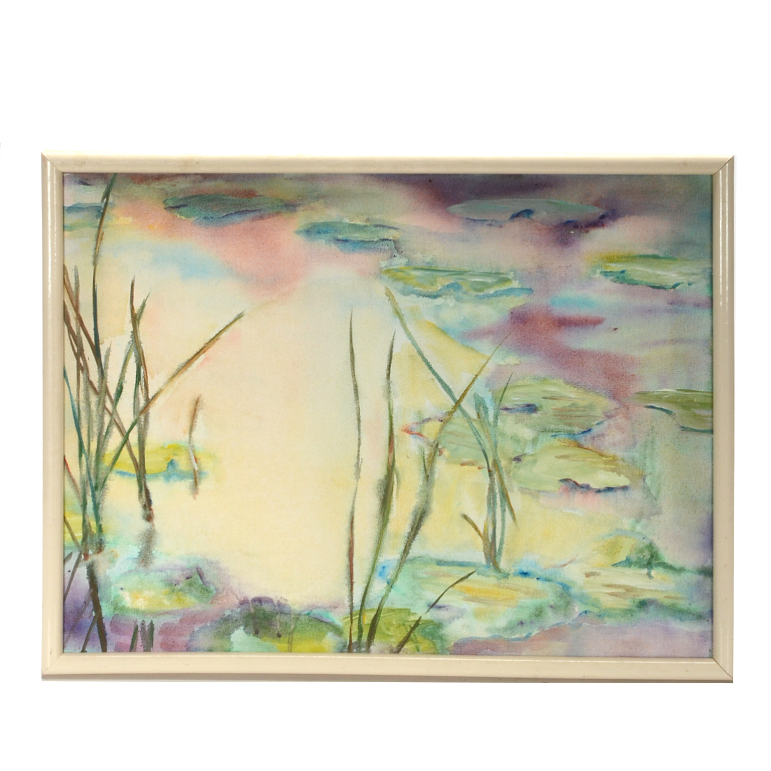 Penny Saunders Original Acrylic on Canvas of Water Lilies