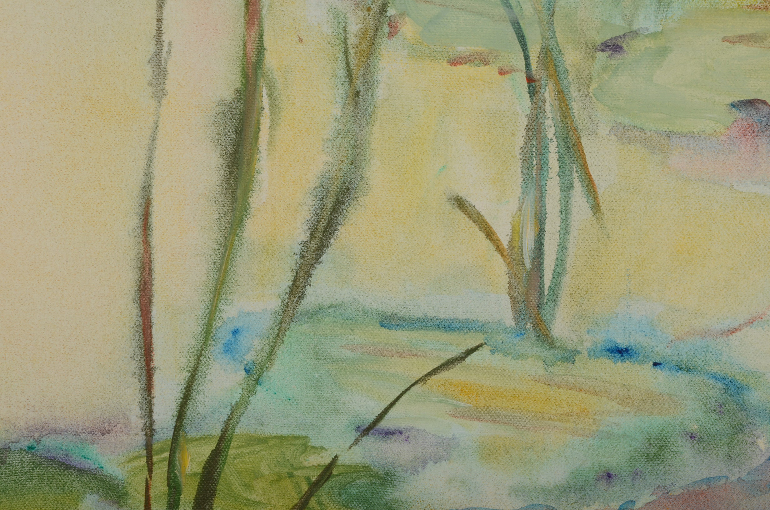 Penny Saunders Original Acrylic on Canvas of Water Lilies