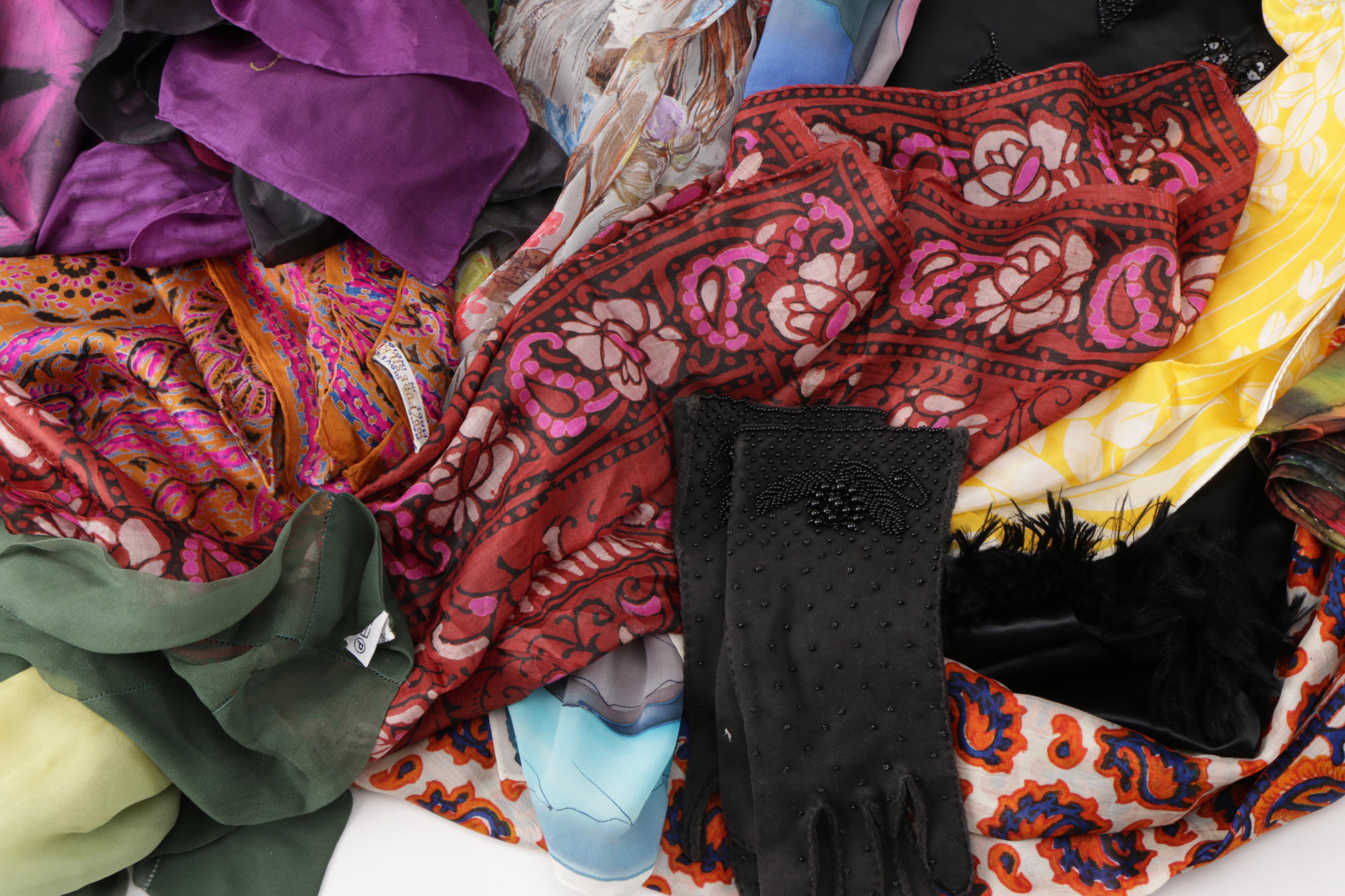 Collection of Scarves and Gloves