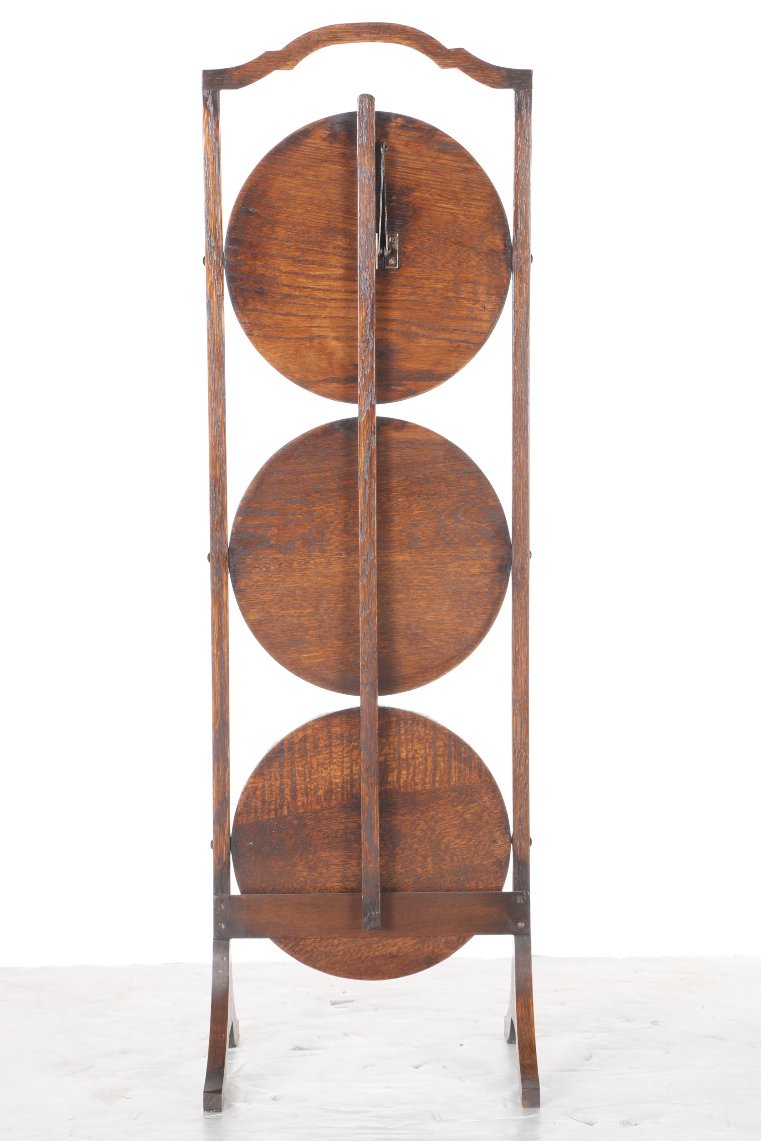 Folding Wooden Three Shelf Rack