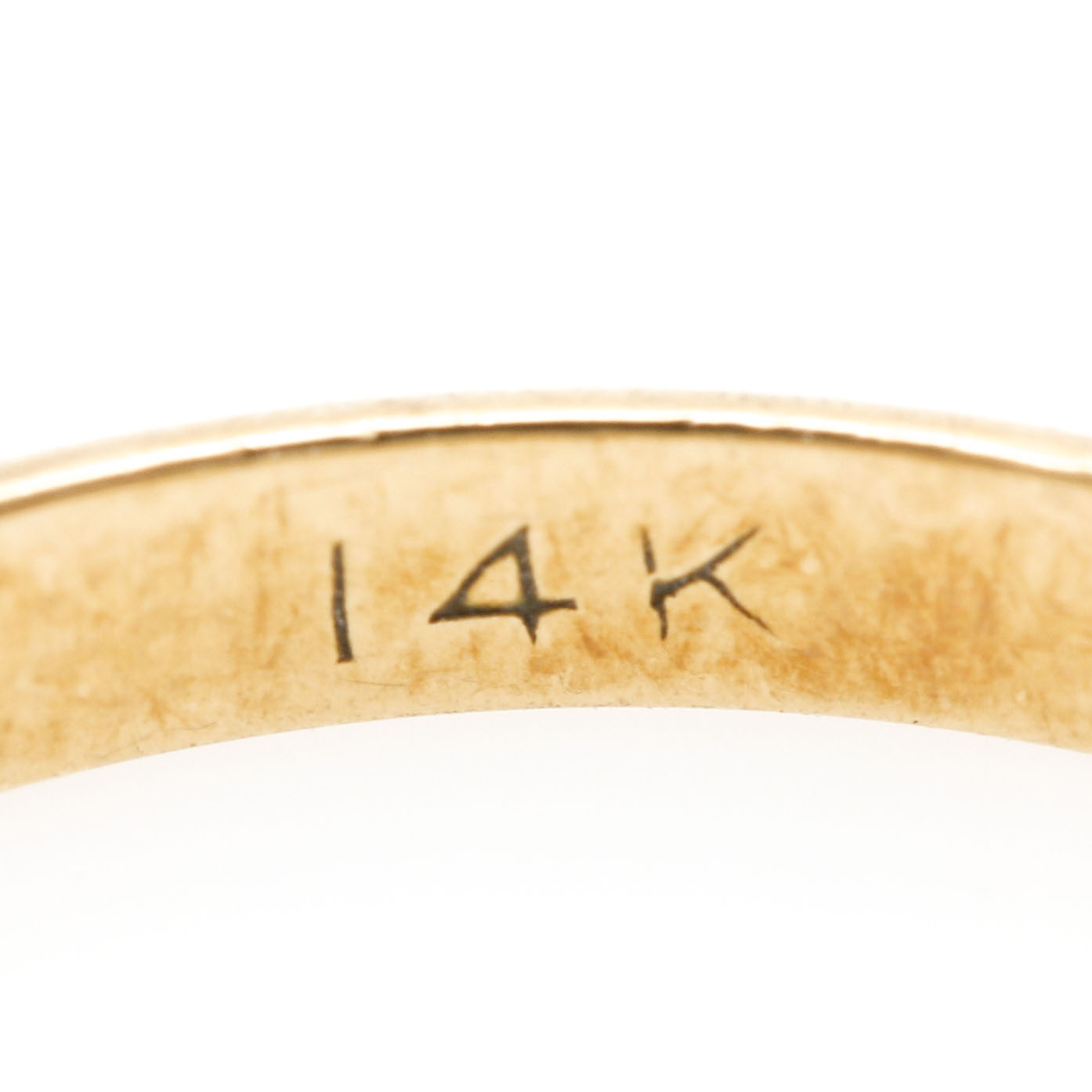 Orange Blossom 14K White Gold Wedding Band and 14K Yellow Gold Band
