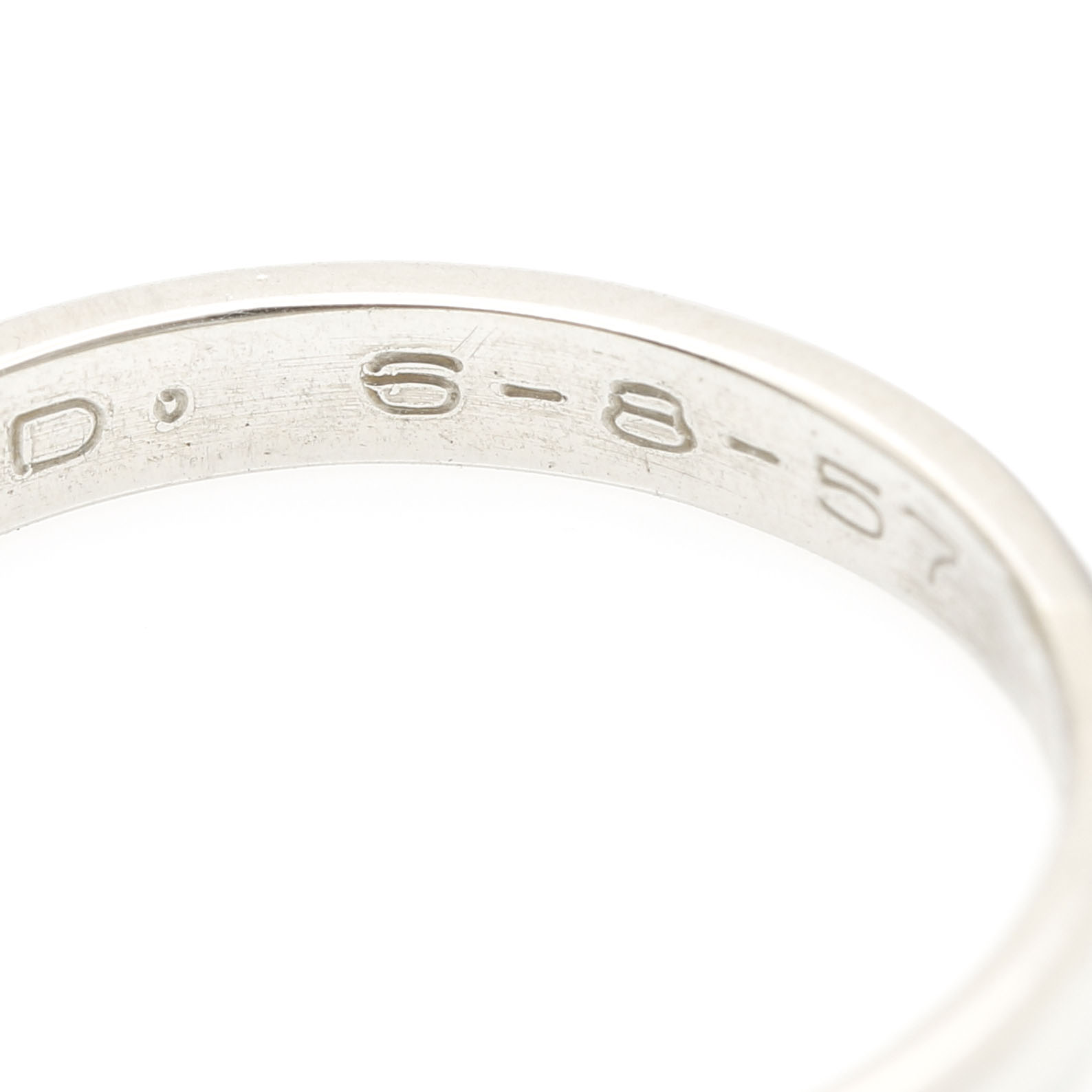 Orange Blossom 14K White Gold Wedding Band and 14K Yellow Gold Band