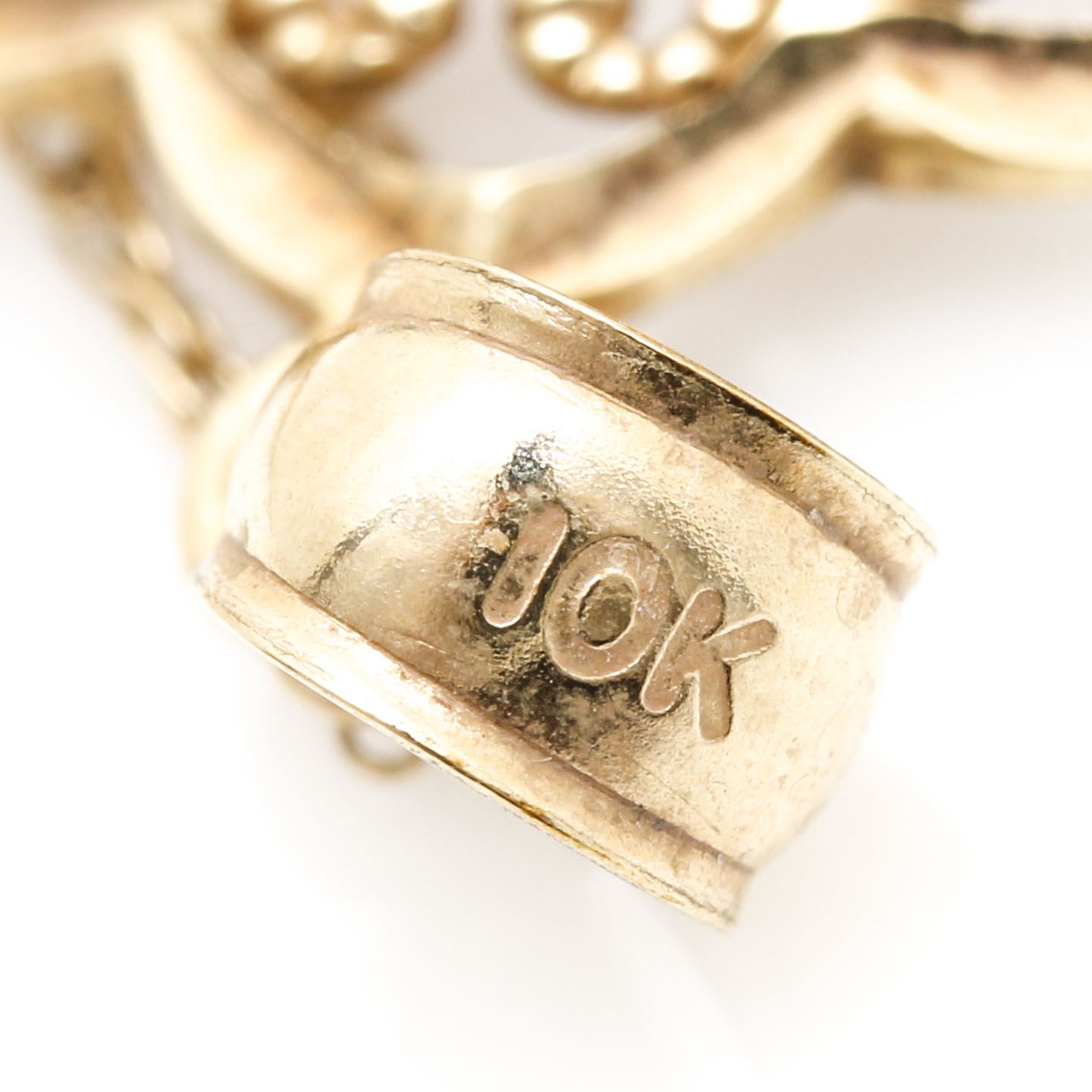 10K Yellow Gold Pendant on a Rope Chain Necklace