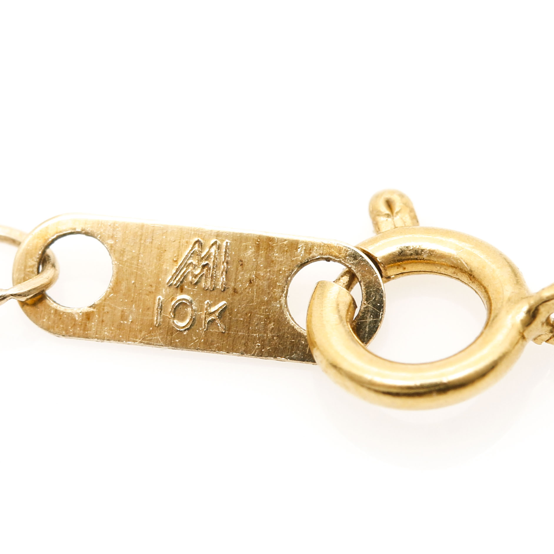 10K Yellow Gold Pendant on a Rope Chain Necklace