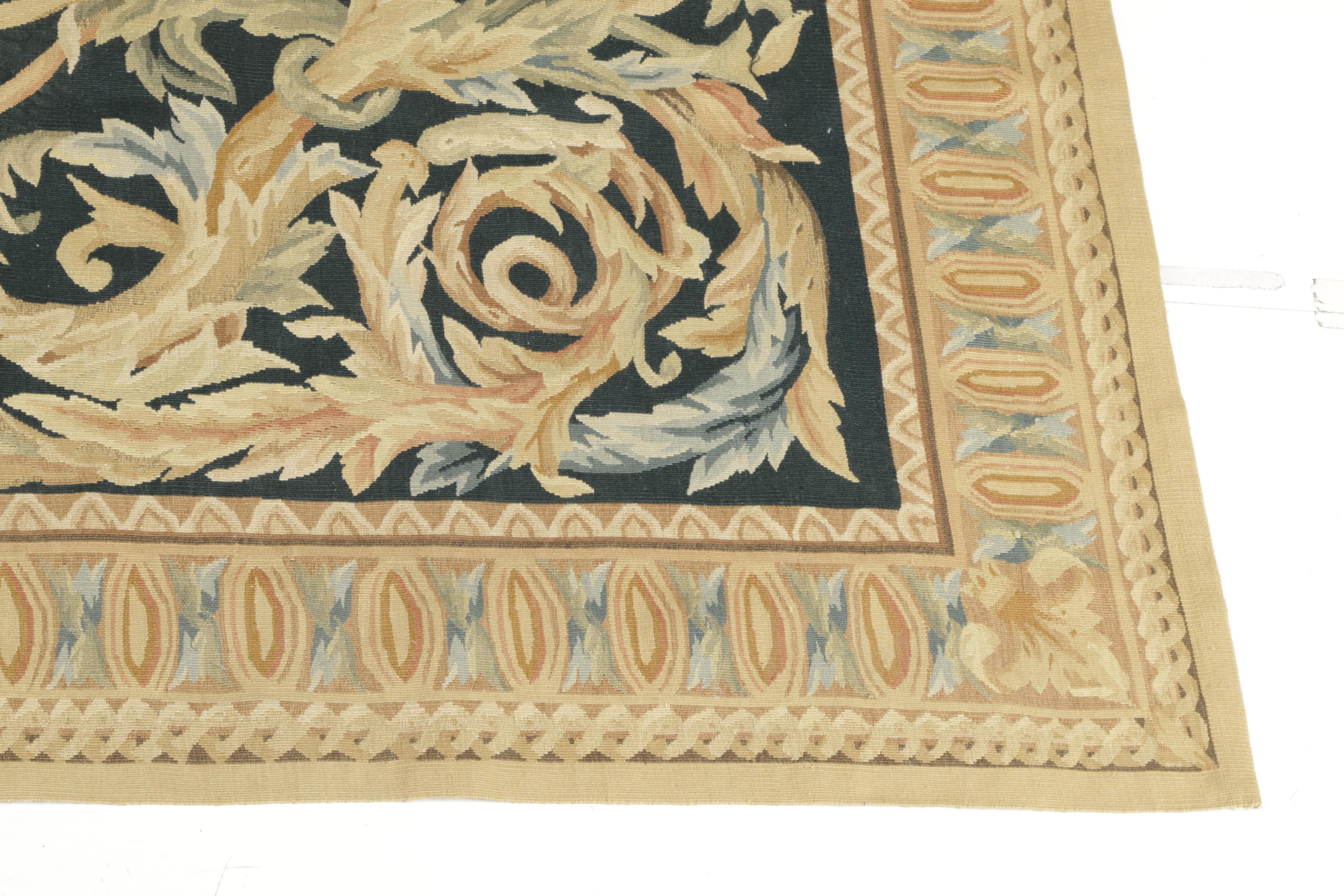 Large Aubusson-Style Needlepoint Area Rug