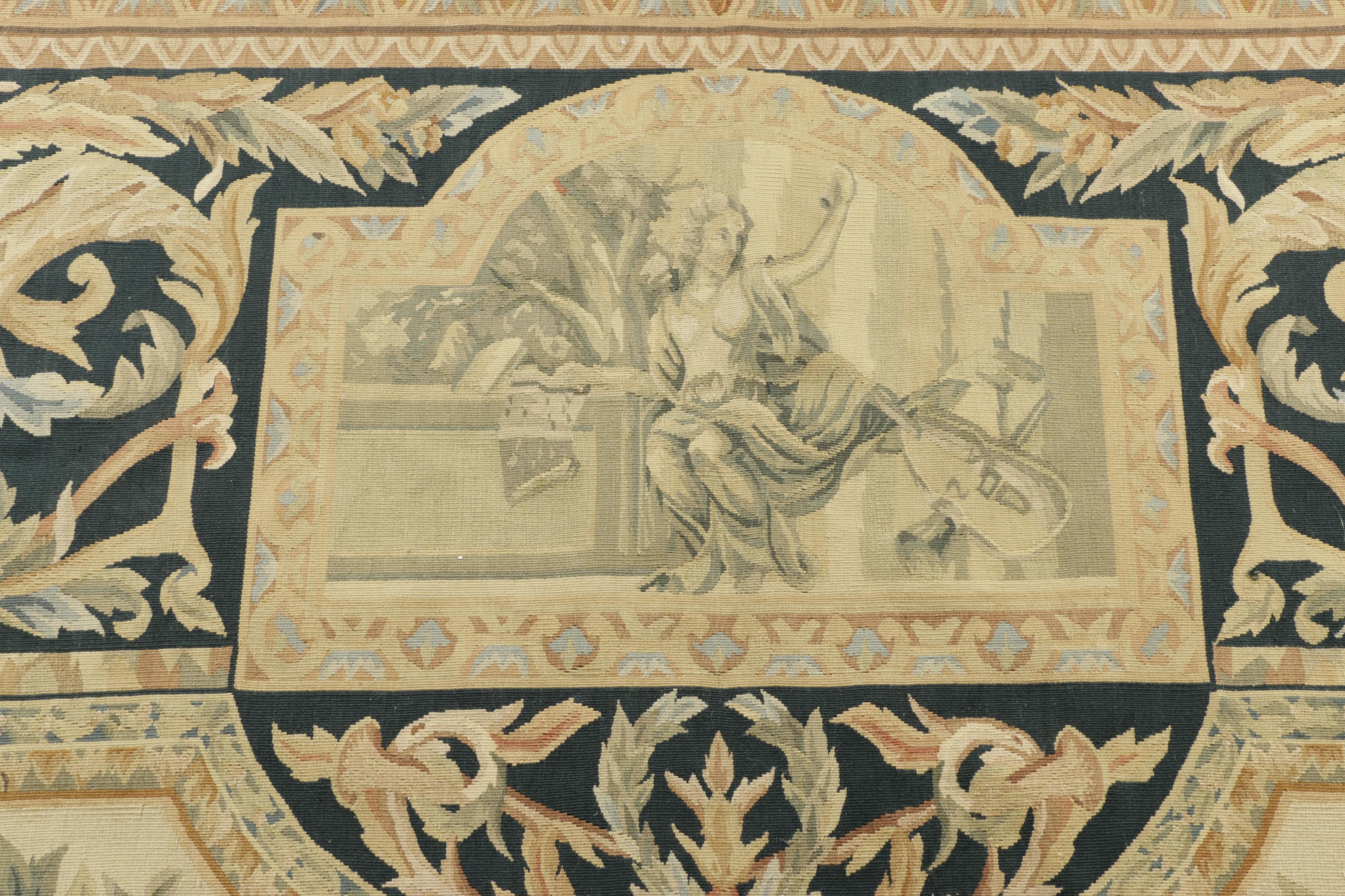 Large Aubusson-Style Needlepoint Area Rug