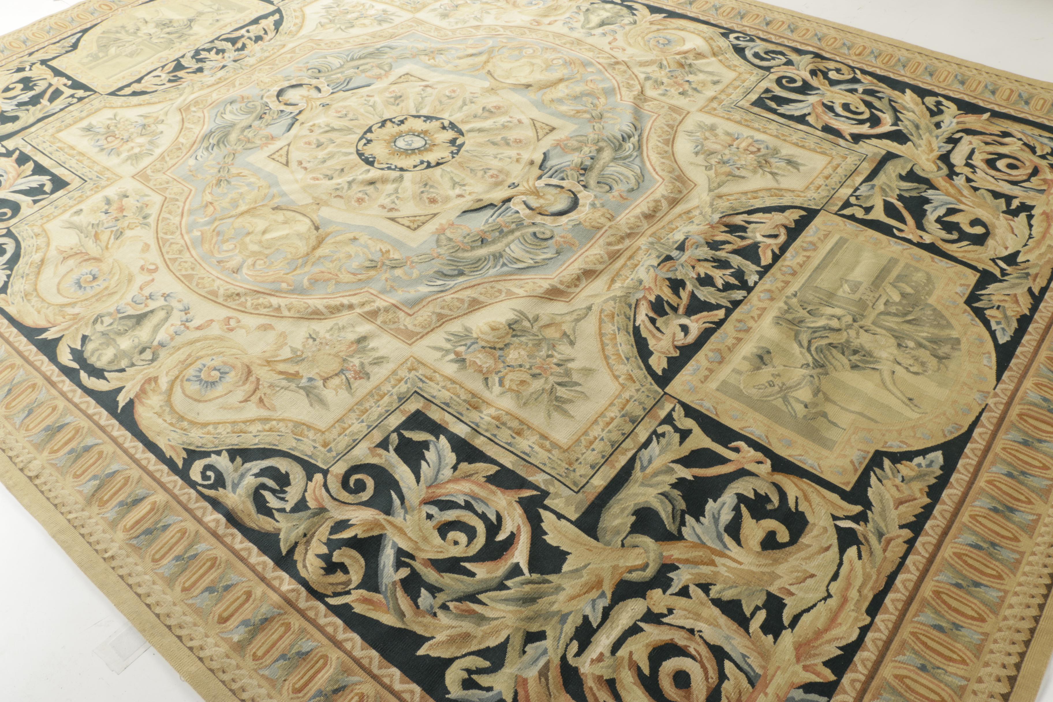 Large Aubusson-Style Needlepoint Area Rug