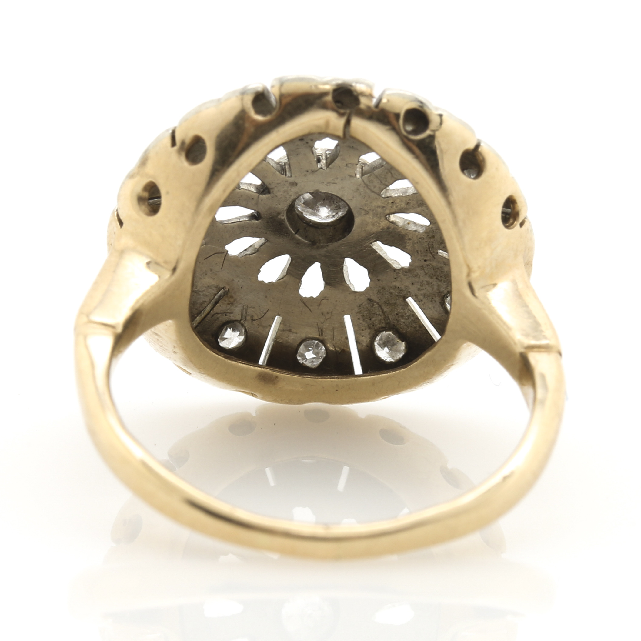 14K Yellow and White Gold Diamond Ring